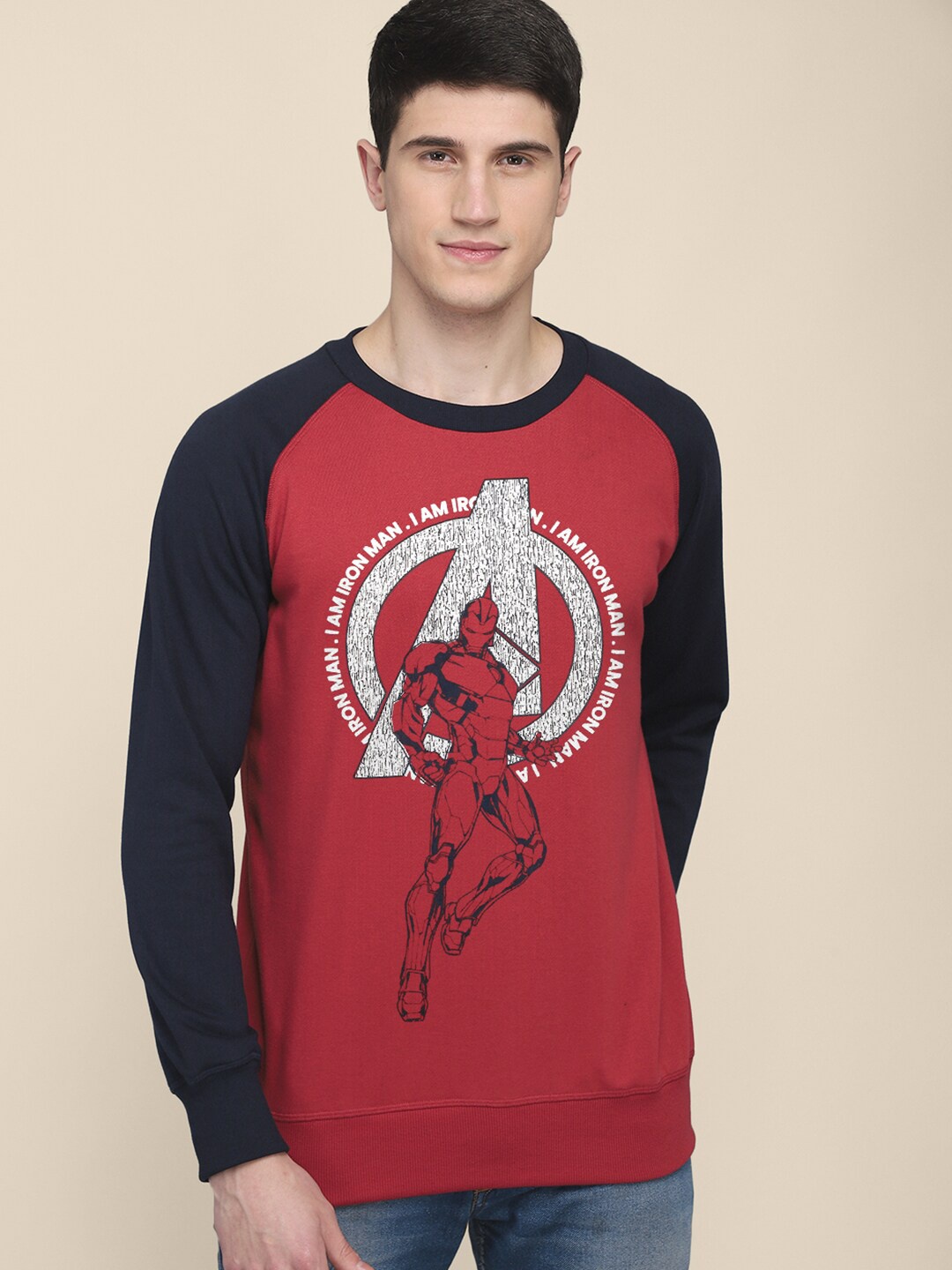 

Free Authority Men Iron Man Printed Sweatshirt, Red