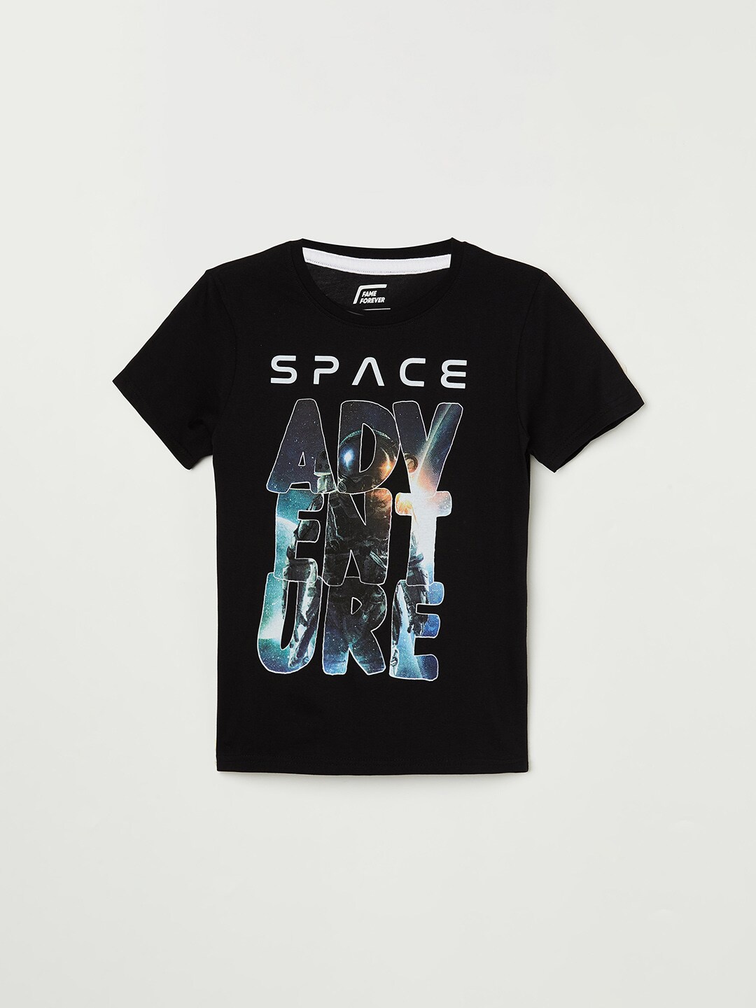 

Fame Forever by Lifestyle Boys Black Printed Cotton T-shirt