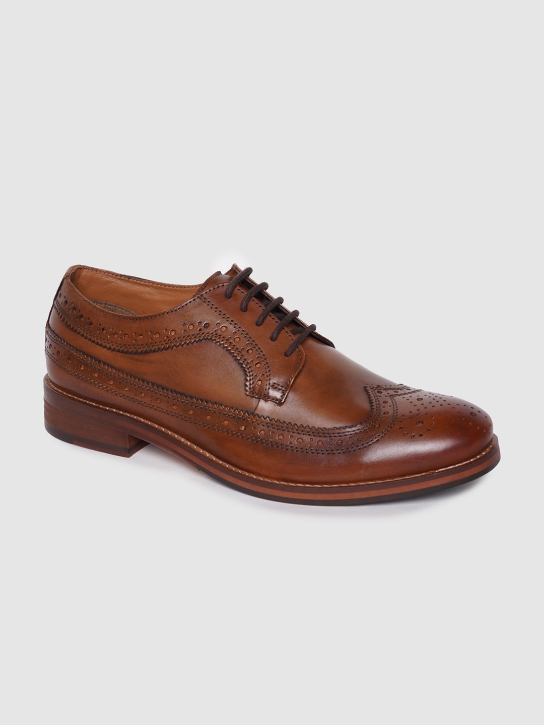 

Jack & Jones JFWBEZERRA Men Brown Leather Formal Brogue