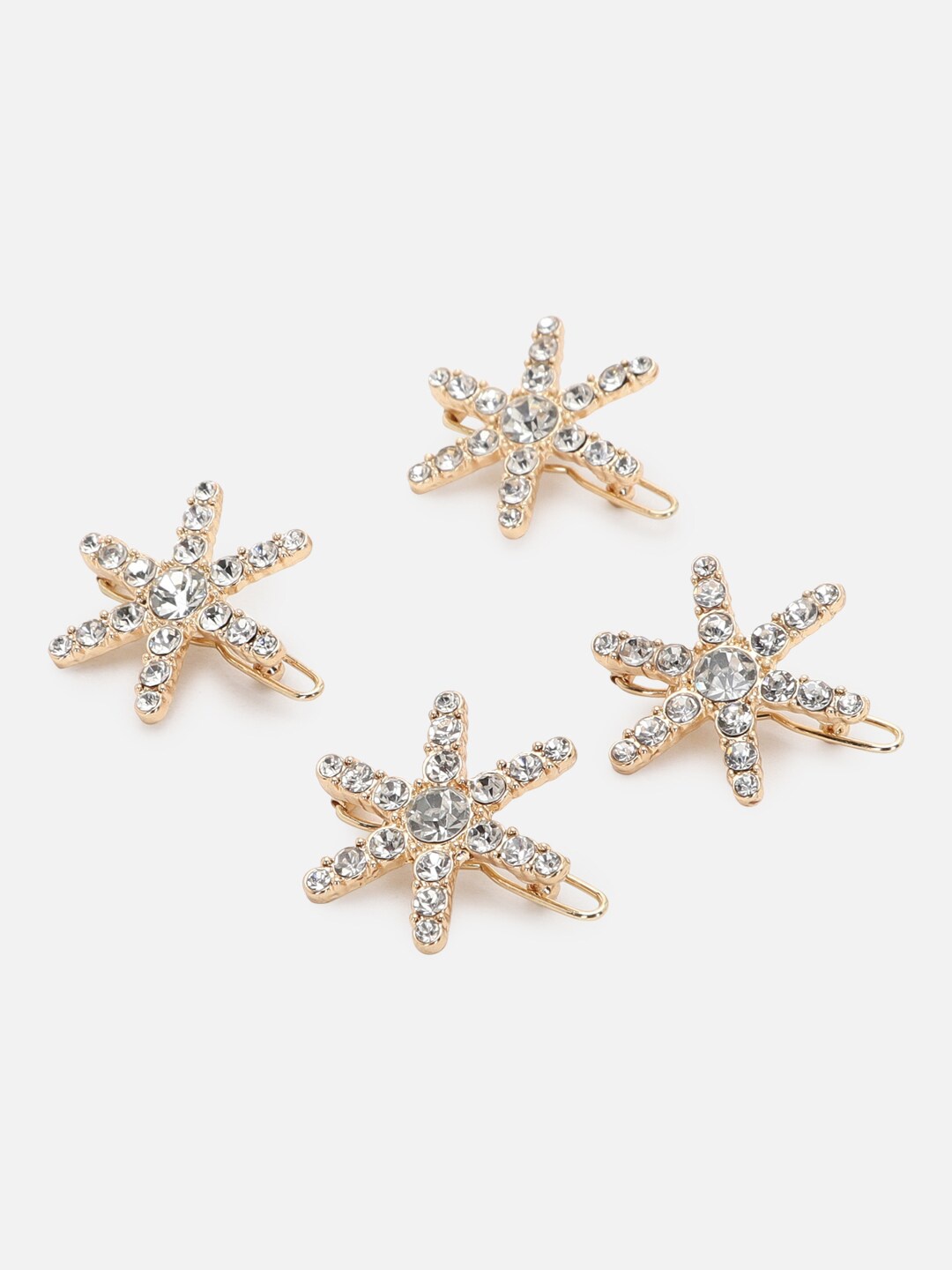

FOREVER 21 Women Set of 4 Hair Clips, Gold