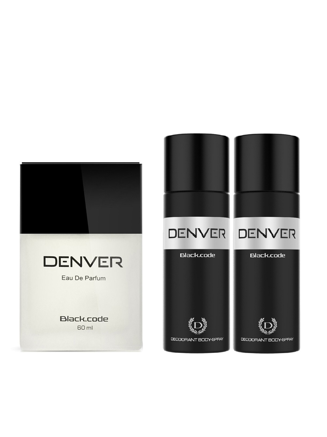 

Denver Men Black Code Eau de Parfum 60ml + Set of 2 Black Code Deodorant 200ml Each