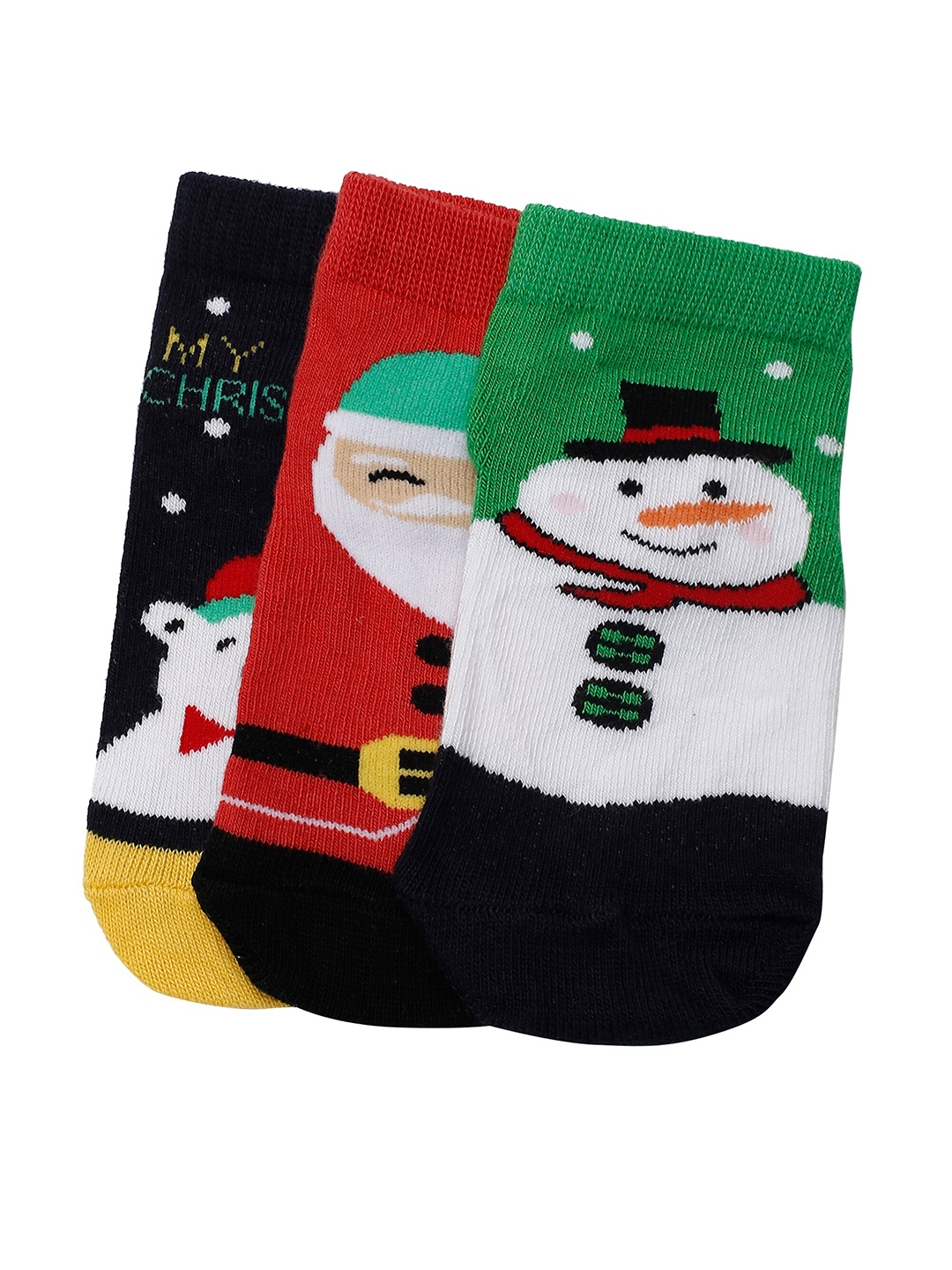 

max Boys Pack Of 3 Patterned Ankle Length Socks, Black