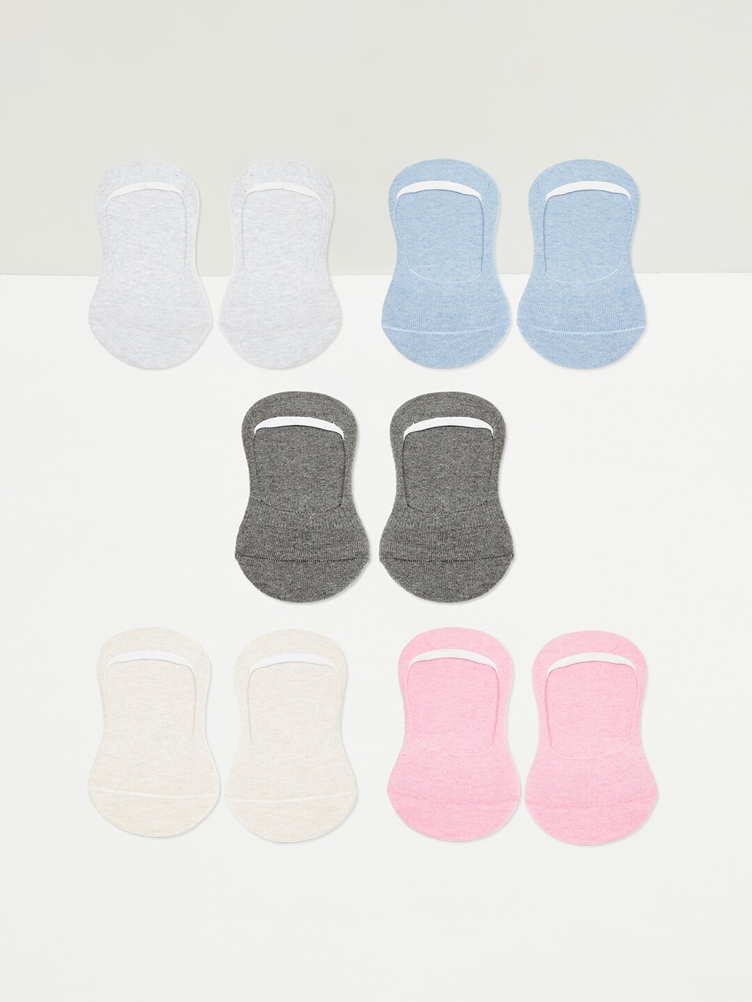 

max Women Pack Of 5 Shoe Liner Socks, Pink