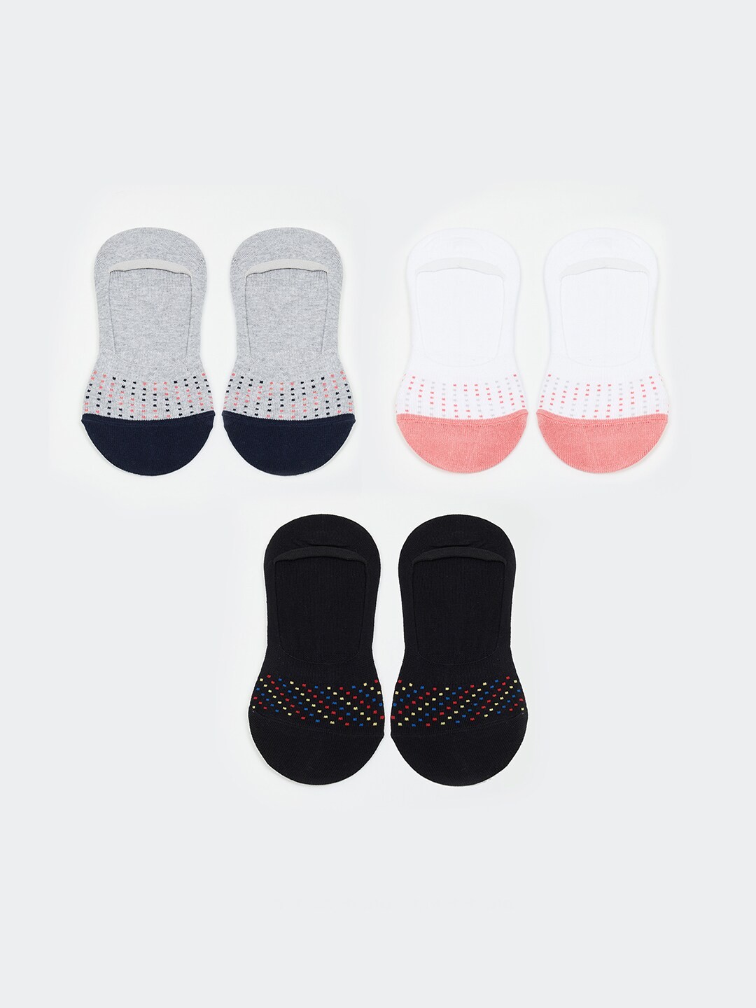 

max Women Pack of 3 Shoe-Liners Socks, Black