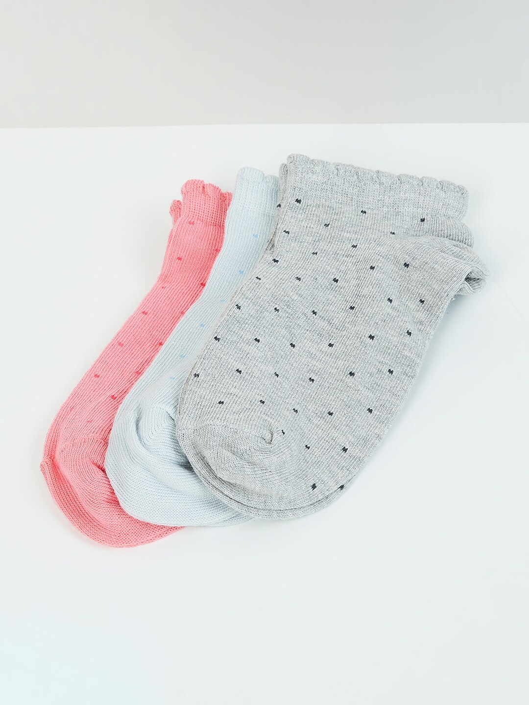 

max Women Pack Of 3 Patterned Socks, Coral