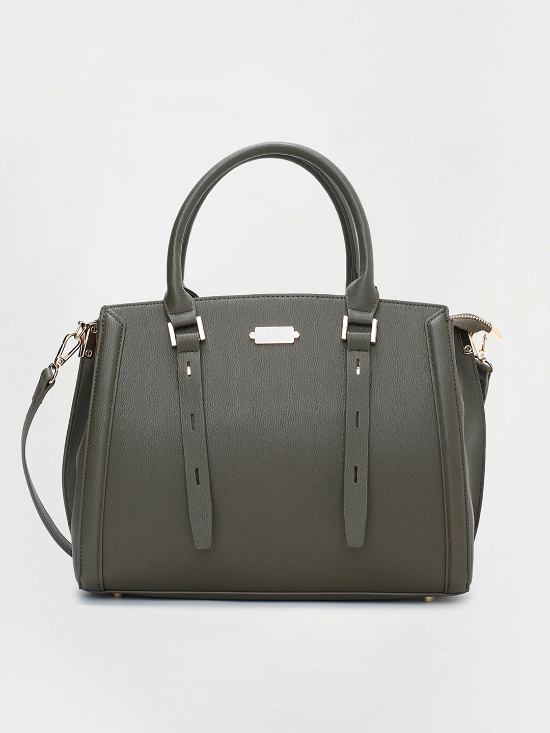 

ELLE Olive Green Oversized Bowling Handheld Bag