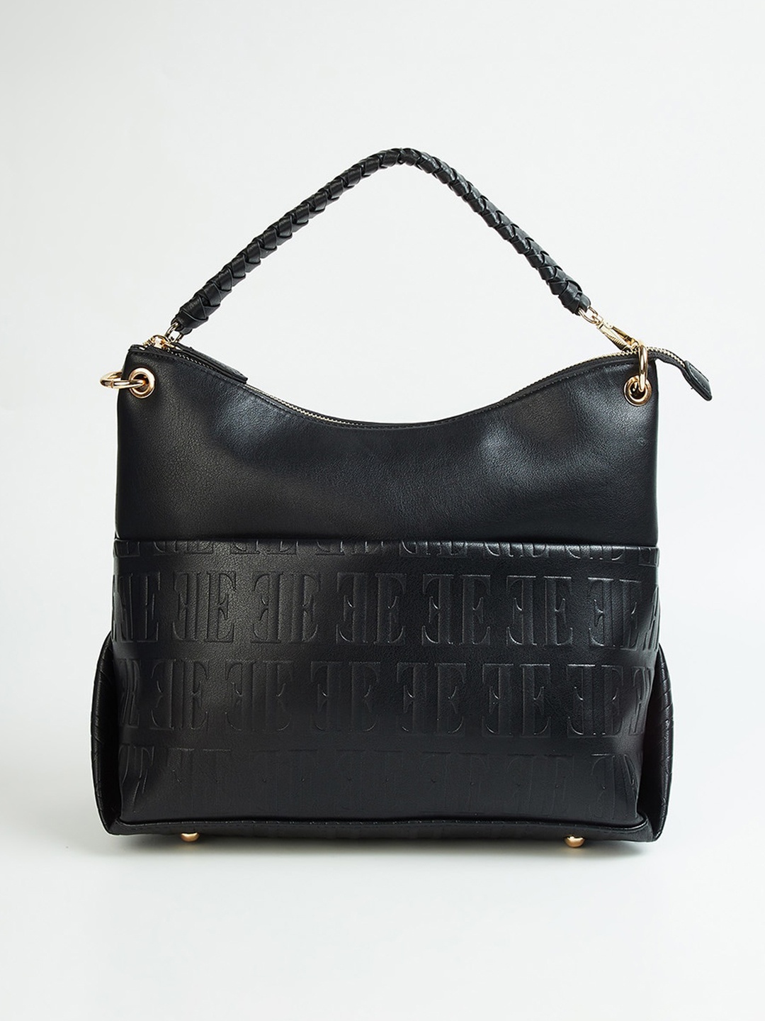 

ELLE Textured Shopper Handheld Bag, Black