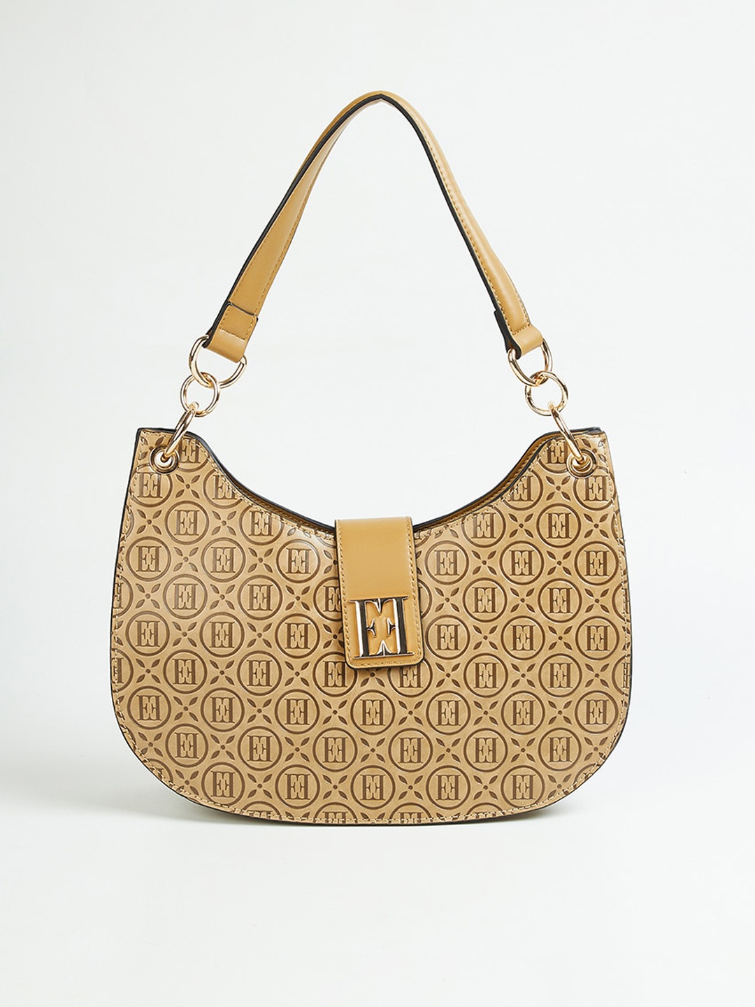 

ELLE Textured Structured Handheld Bag, Brown
