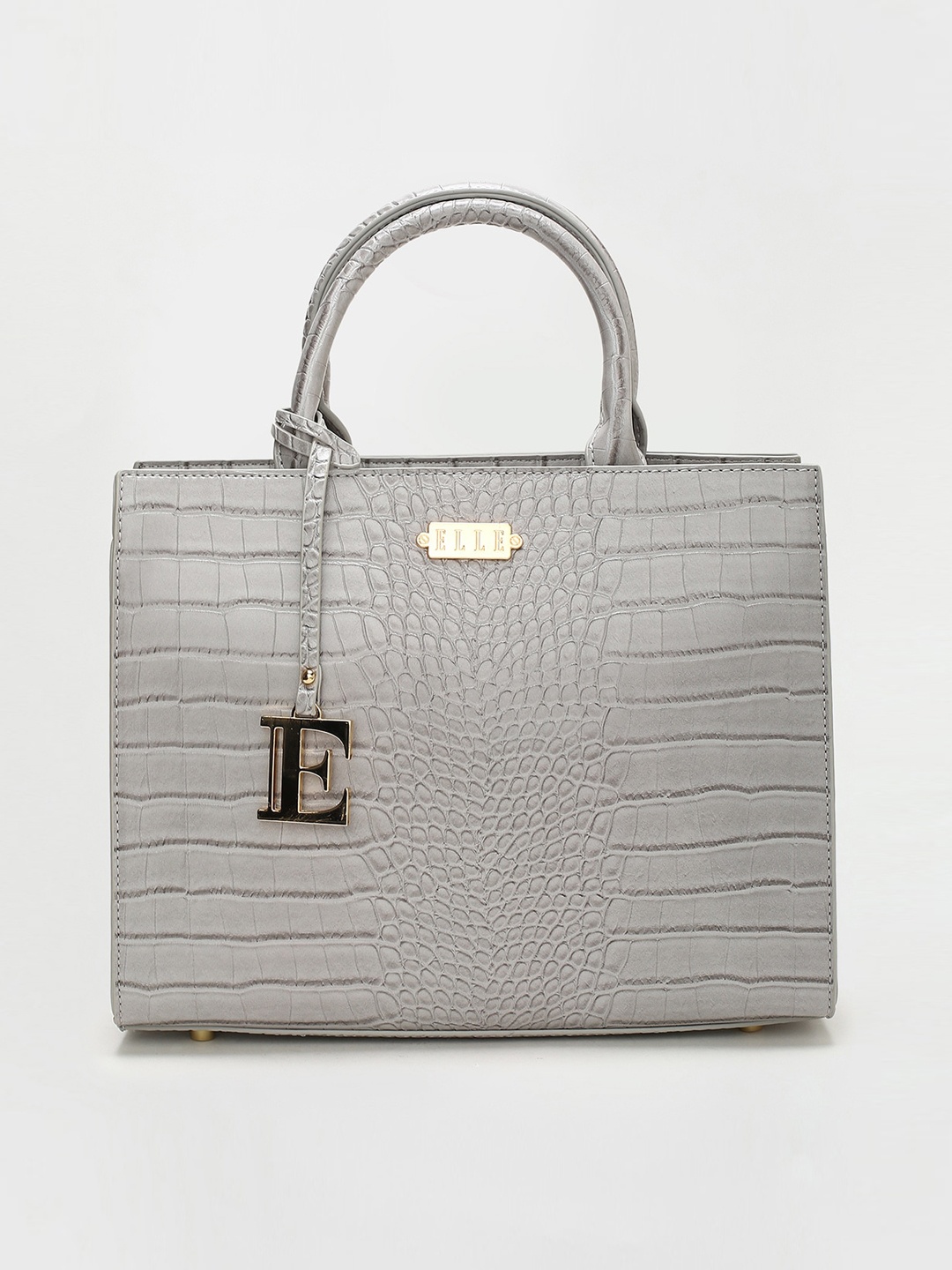 

ELLE Animal Textured Structured Handheld Bag, Grey