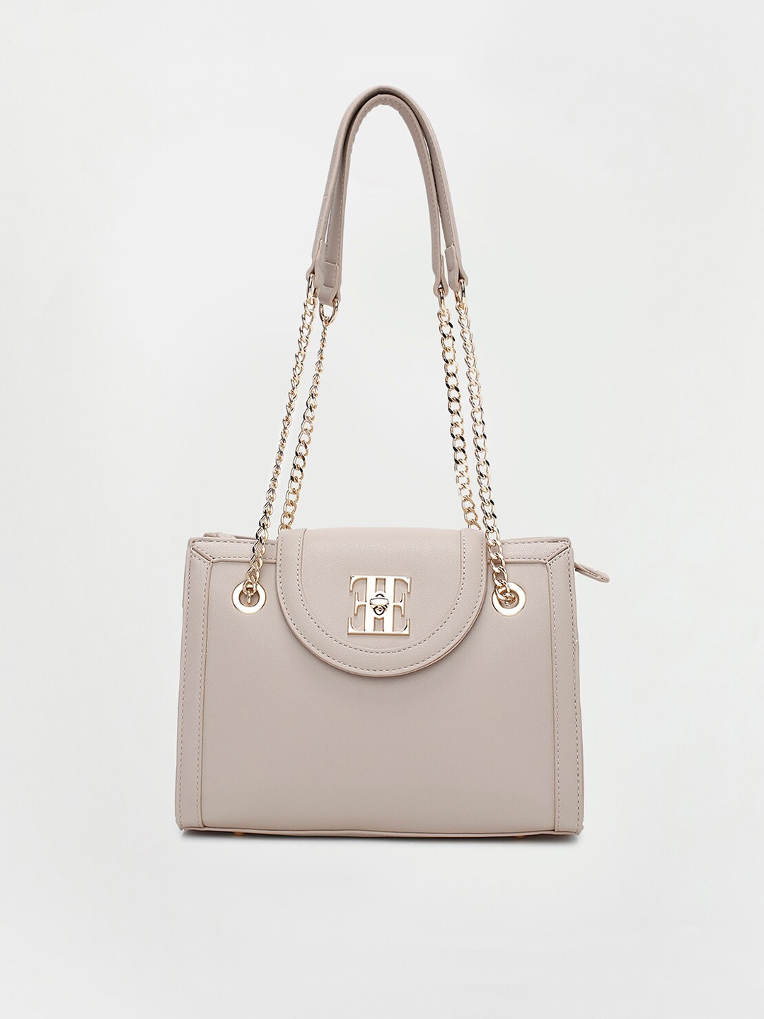 

ELLE Beige Structured Shoulder Bag