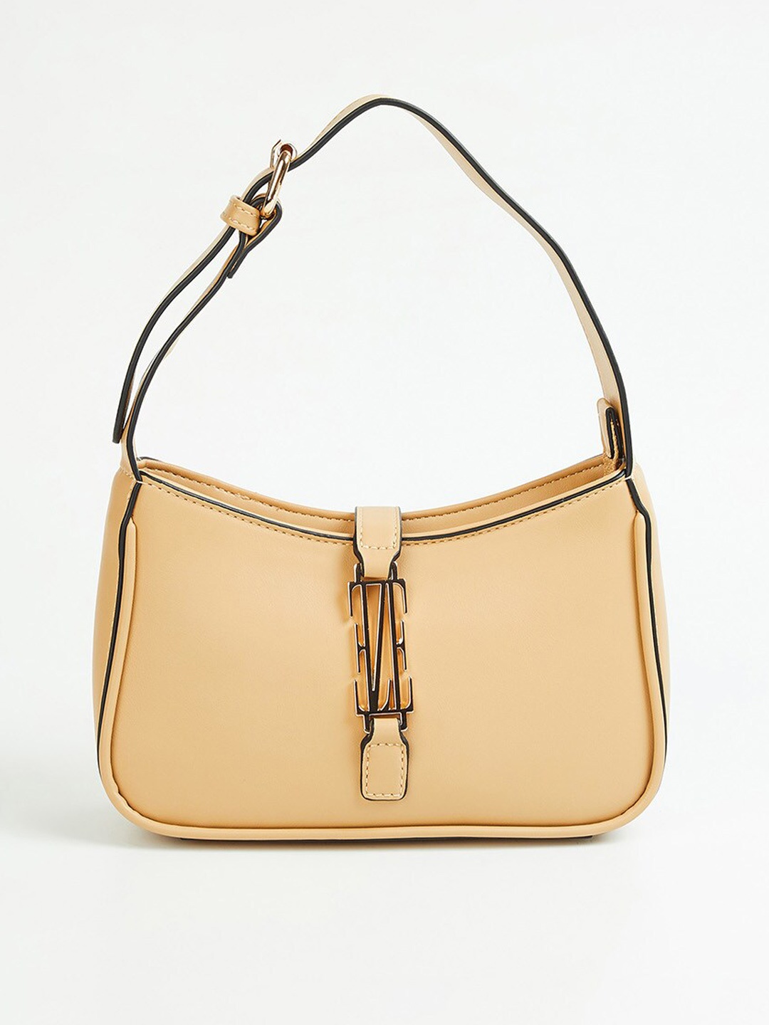 

ELLE Beige Structured Hobo Bag