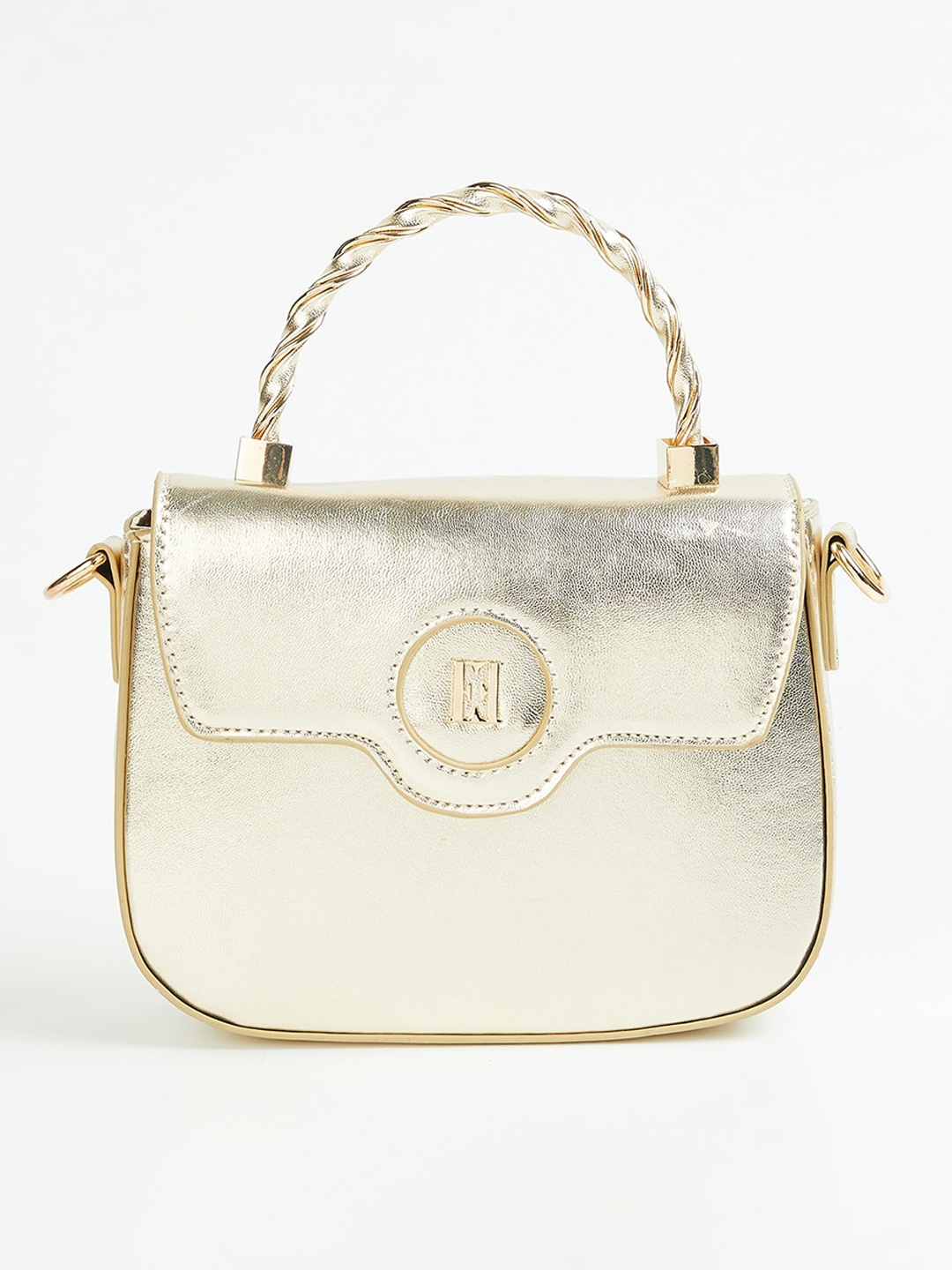 

ELLE Structured Handheld Bag, Gold