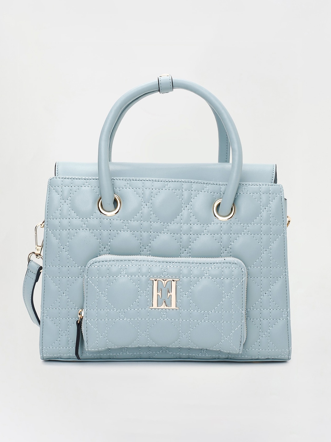 

ELLE Textured Structured Handheld Bag, Blue