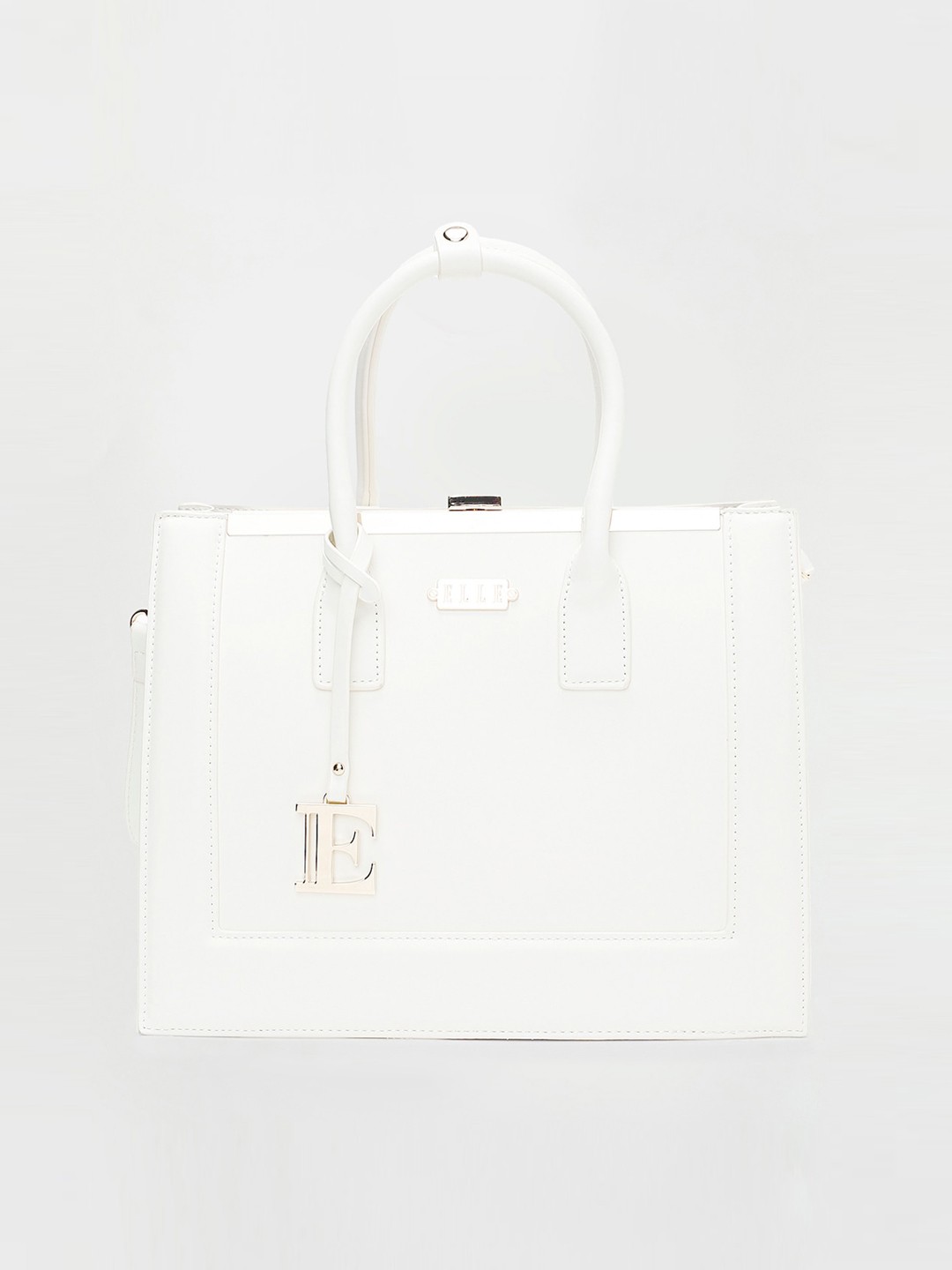

ELLE Off White Structured Handheld Bag