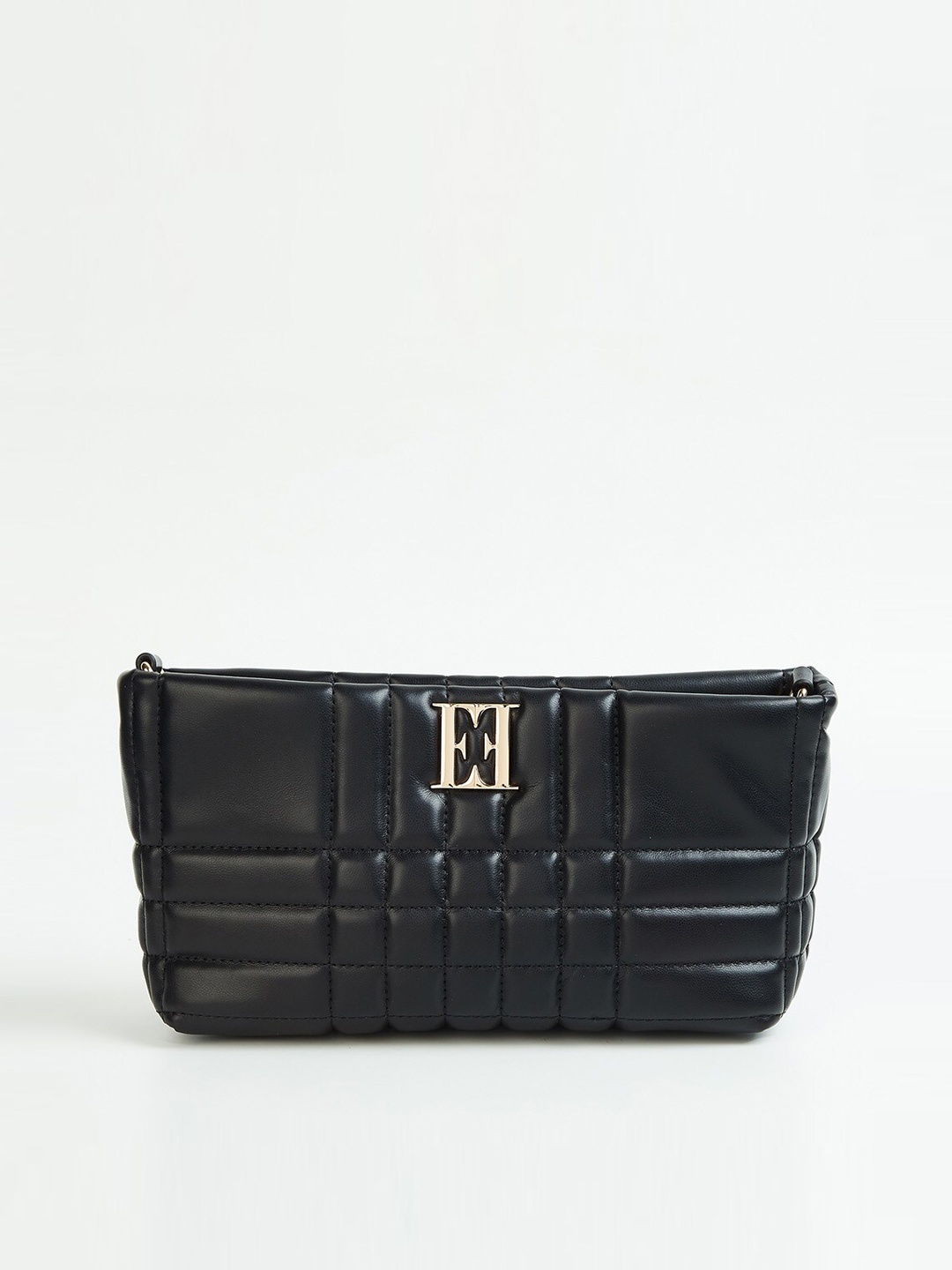 

ELLE Black Textured Structured Sling Bag