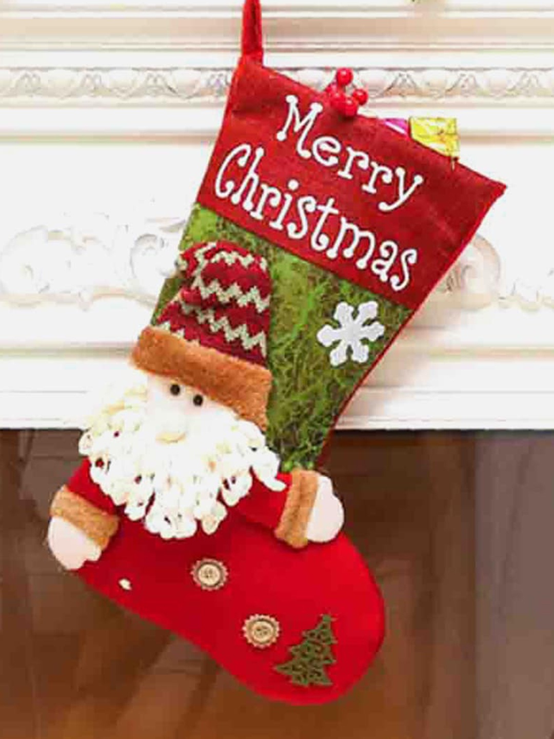 

Little Surprise Box LLP Red & Green Printed Christmas Wall Hanging