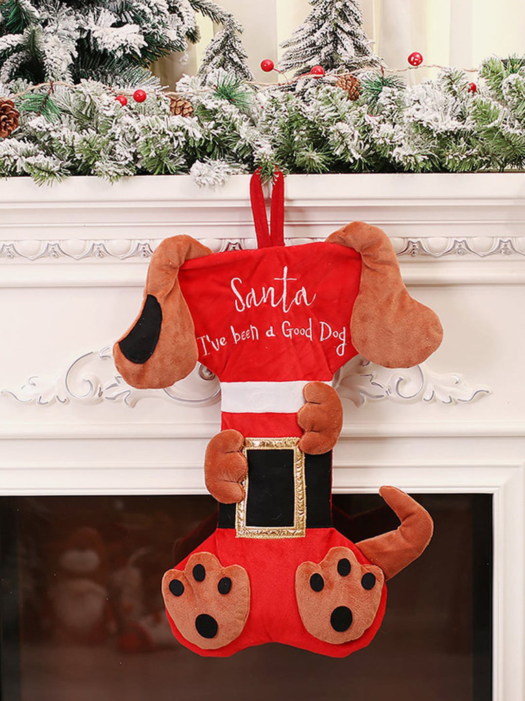 

Little Surprise Box LLP Brown Paw Christmas Stockings