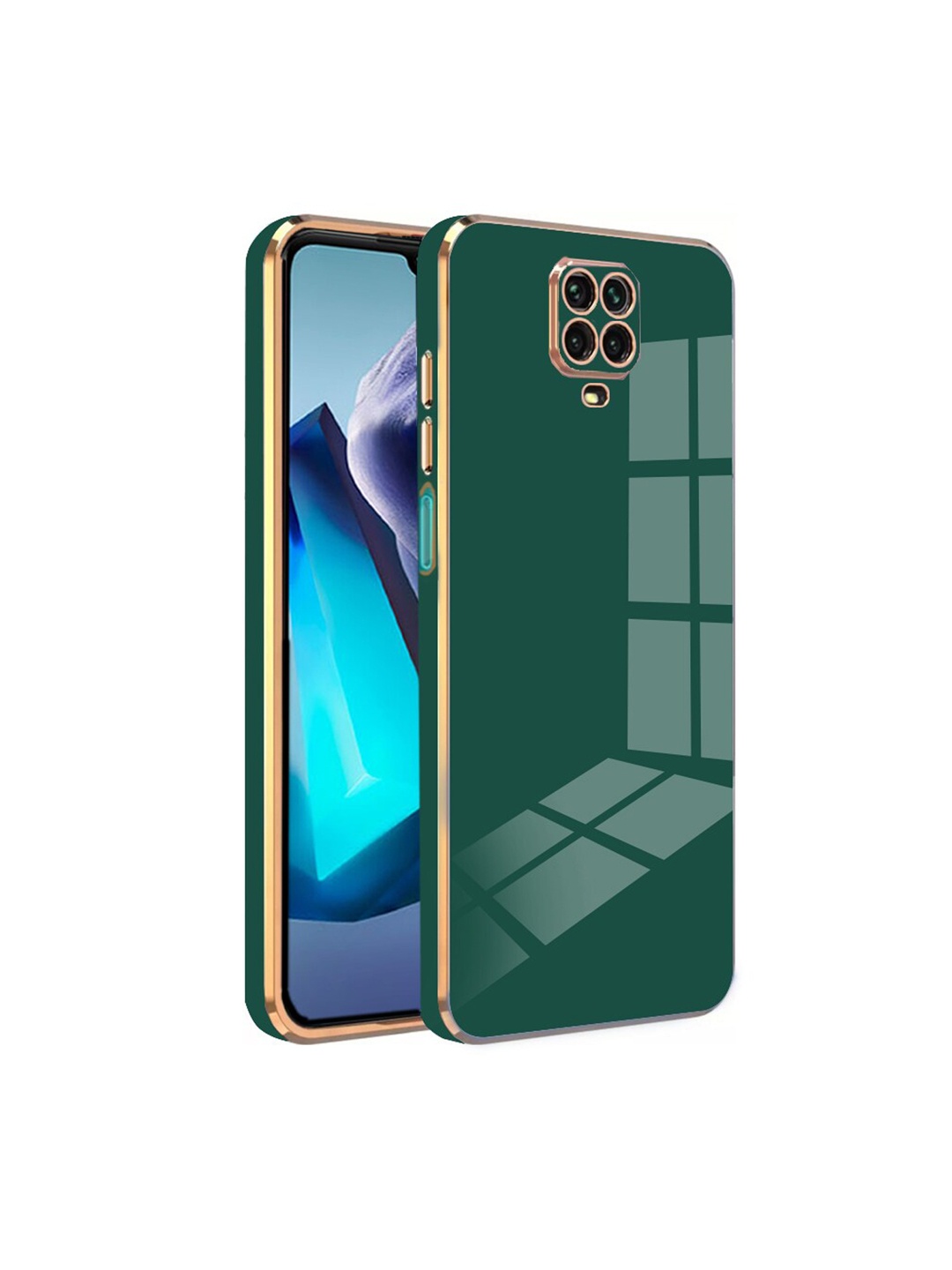 

Karwan Redmi Note 9 Pro Silicone 6D Phone Back Cover, Green