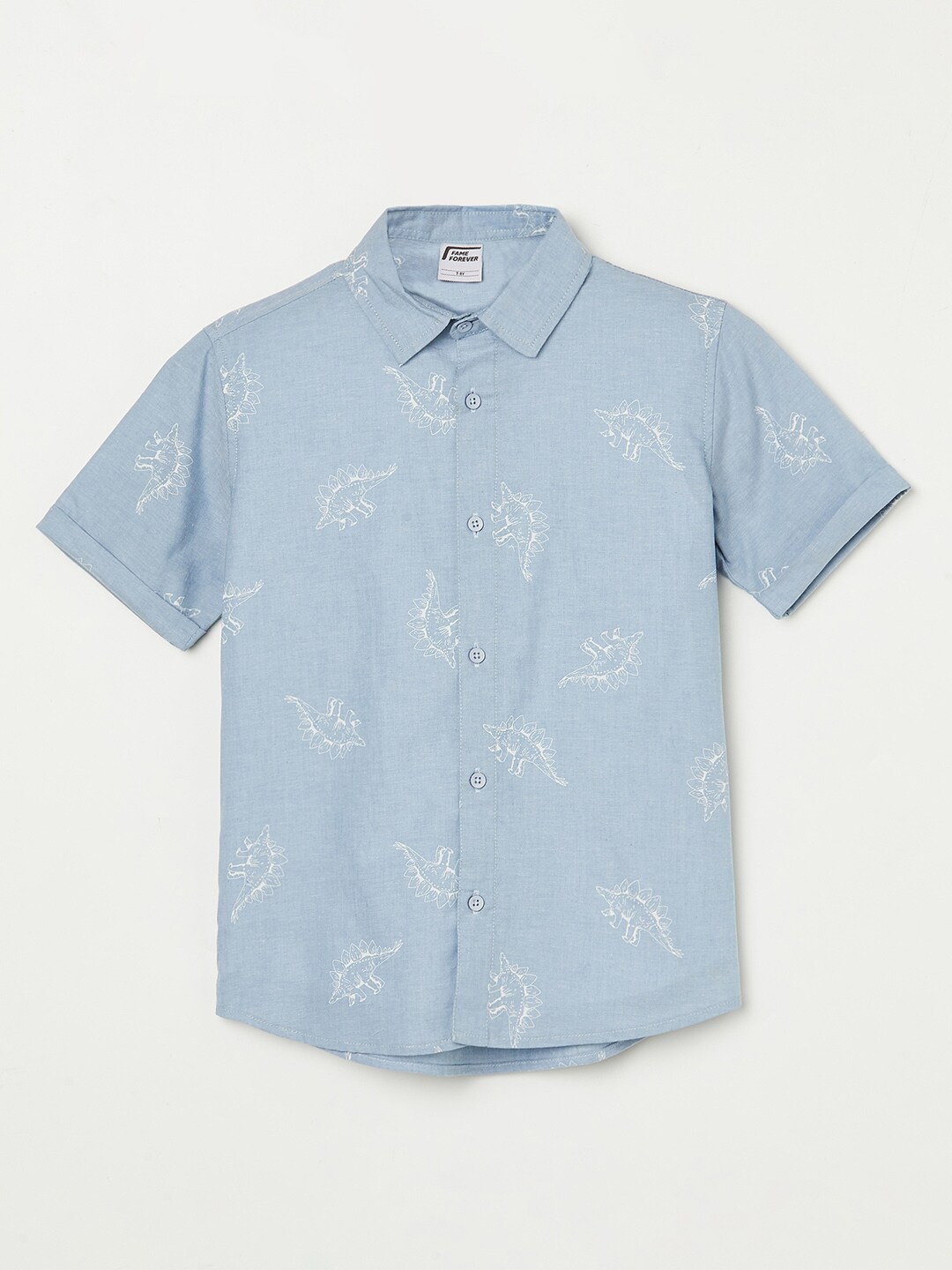 

Fame Forever by Lifestyle Boys Blue Animal Cotton Printed Casual Shirt