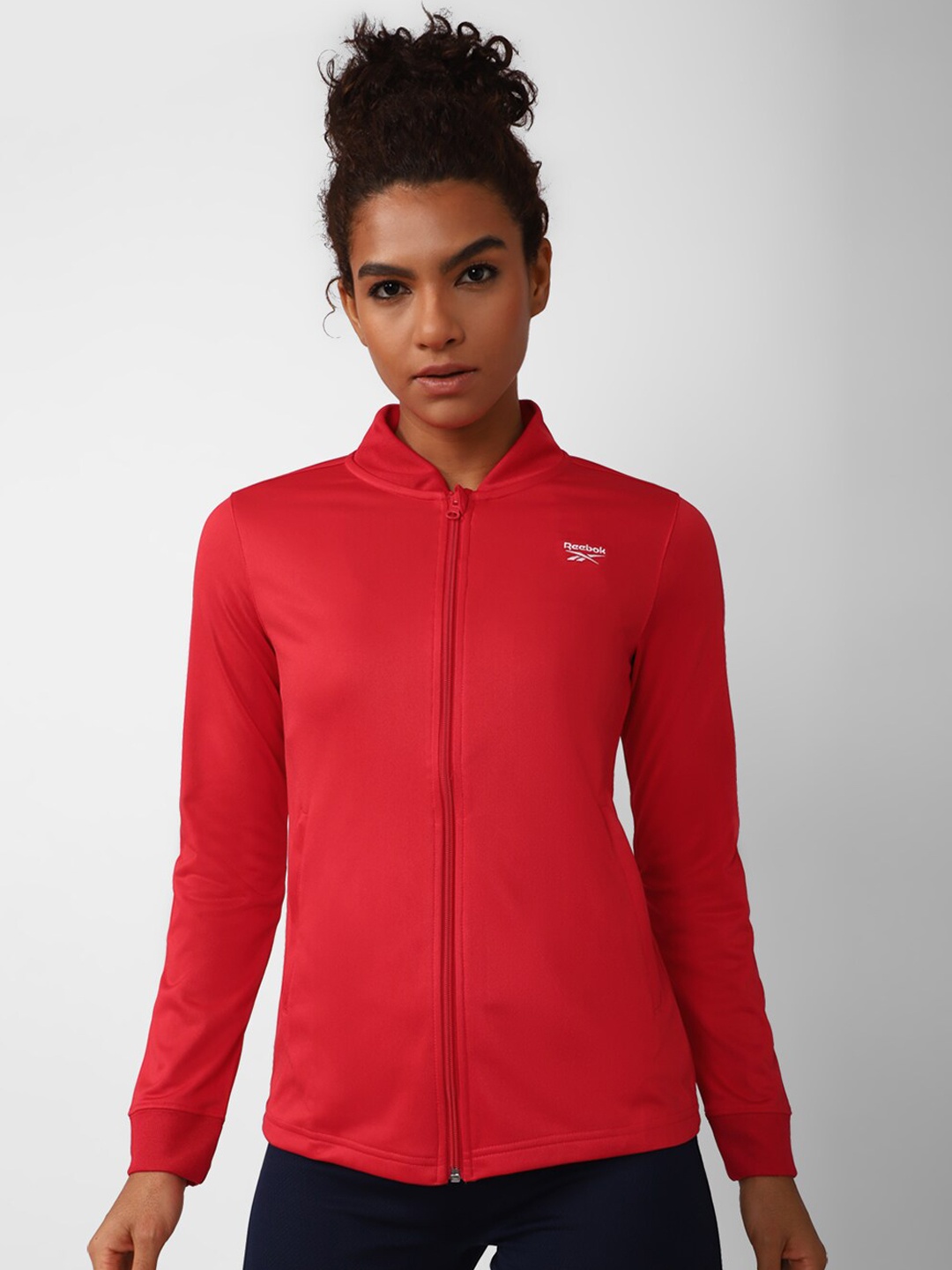 

Reebok Women Solid Sporty Jacket, Red