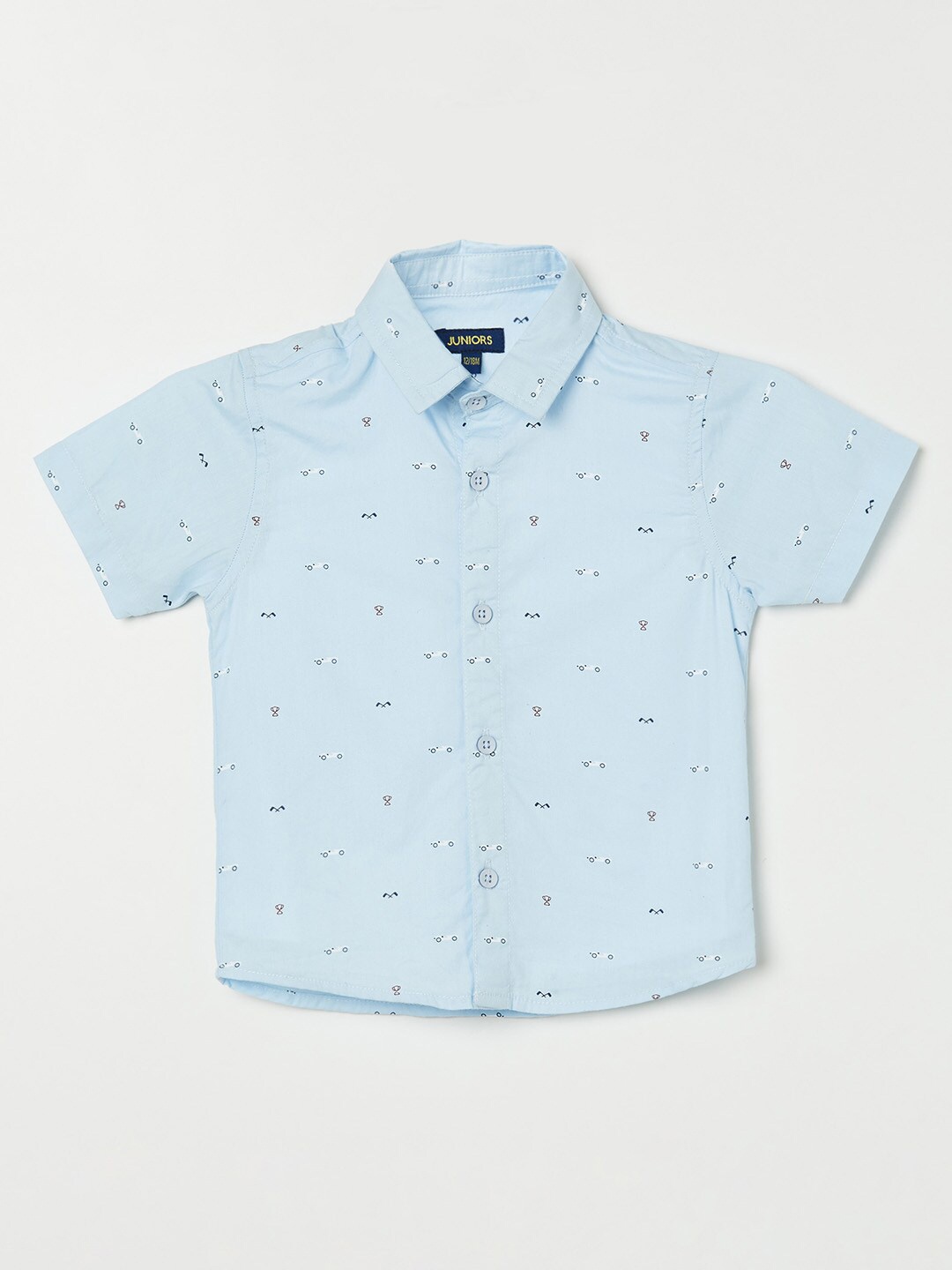 

Juniors by Lifestyle Boys Blue Printed Cotton Casual Shirt