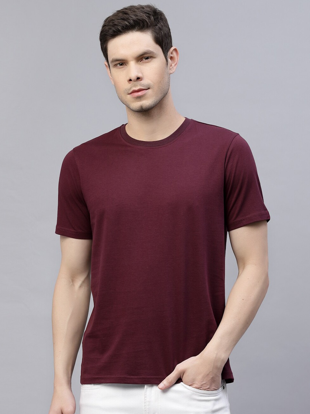 

Nimble Men Maroon T-shirt