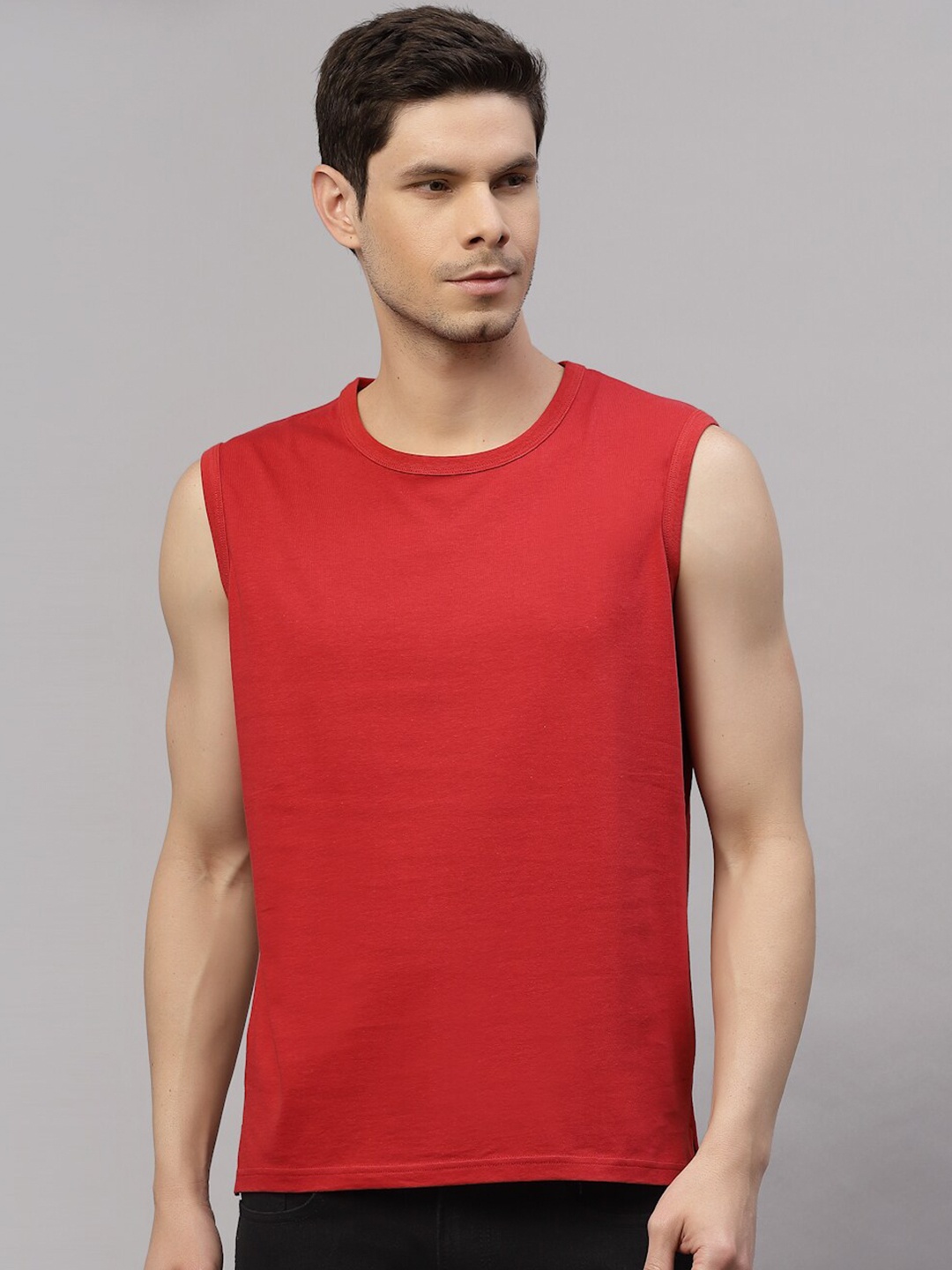 

Nimble Men Red Cotton T-shirt