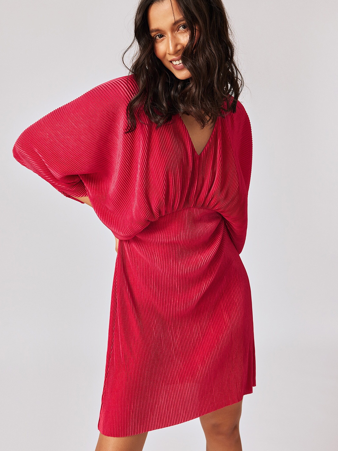 

The Label Life Gathered Empire Dress, Red