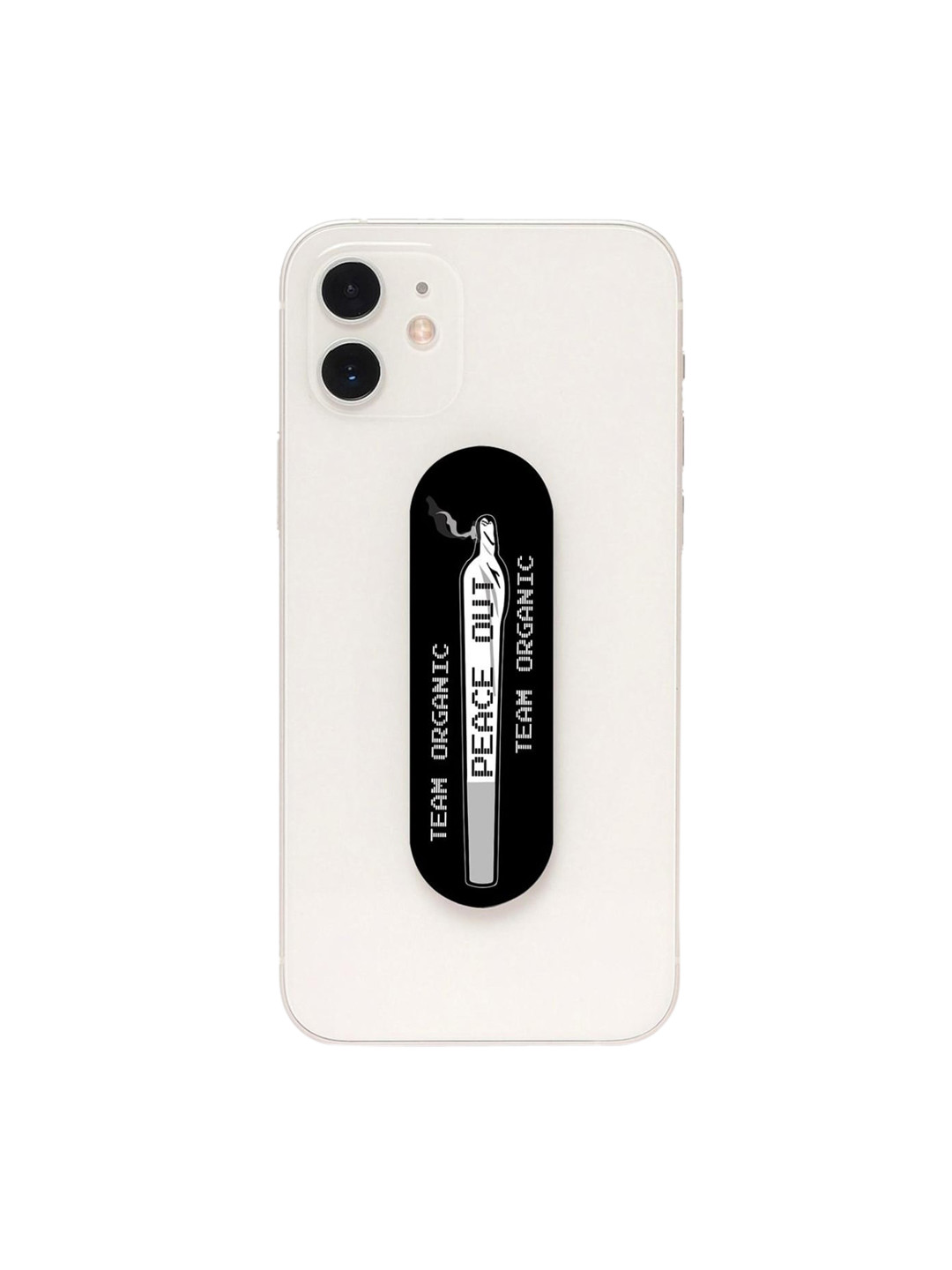 

Bewakoof Black Team Organic Peace Out Printed Grippy Holder