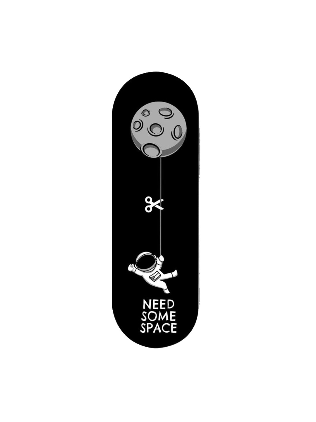 

Bewakoof Black Need Some Space Printed Grippy Holder