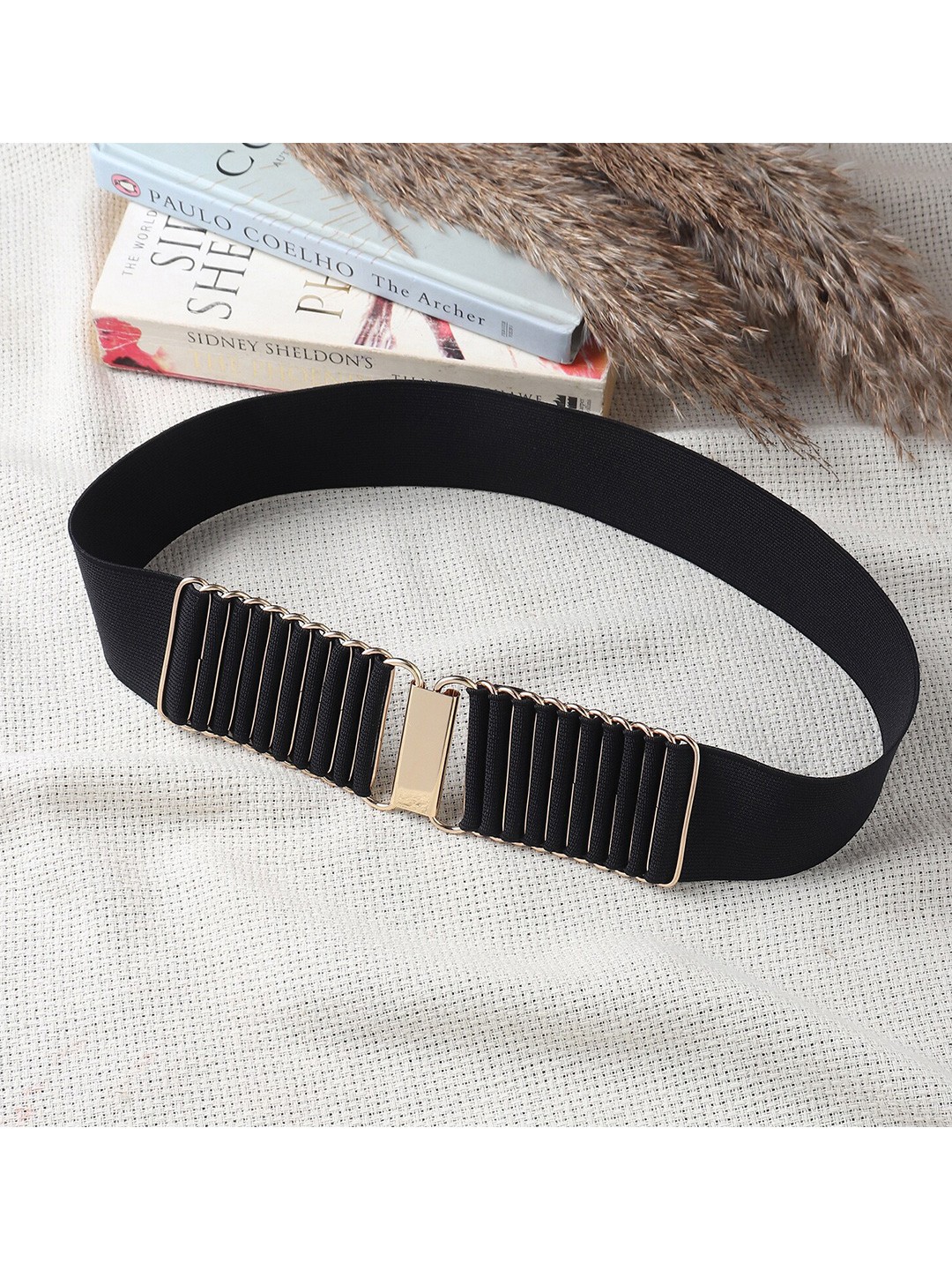

Swiss Design Women Black Embellished Belt