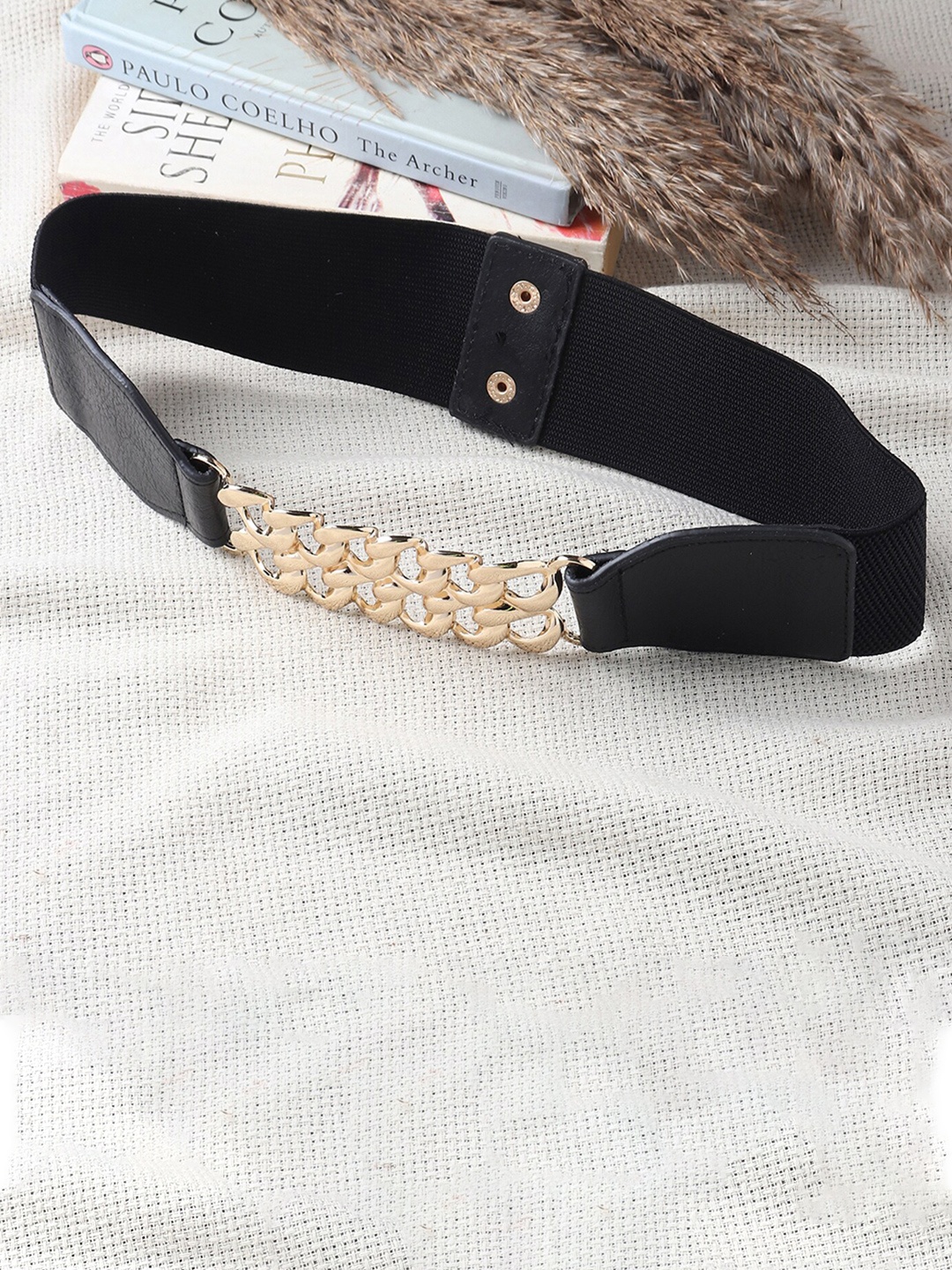 

Swiss Design Women Black Embellished Belt