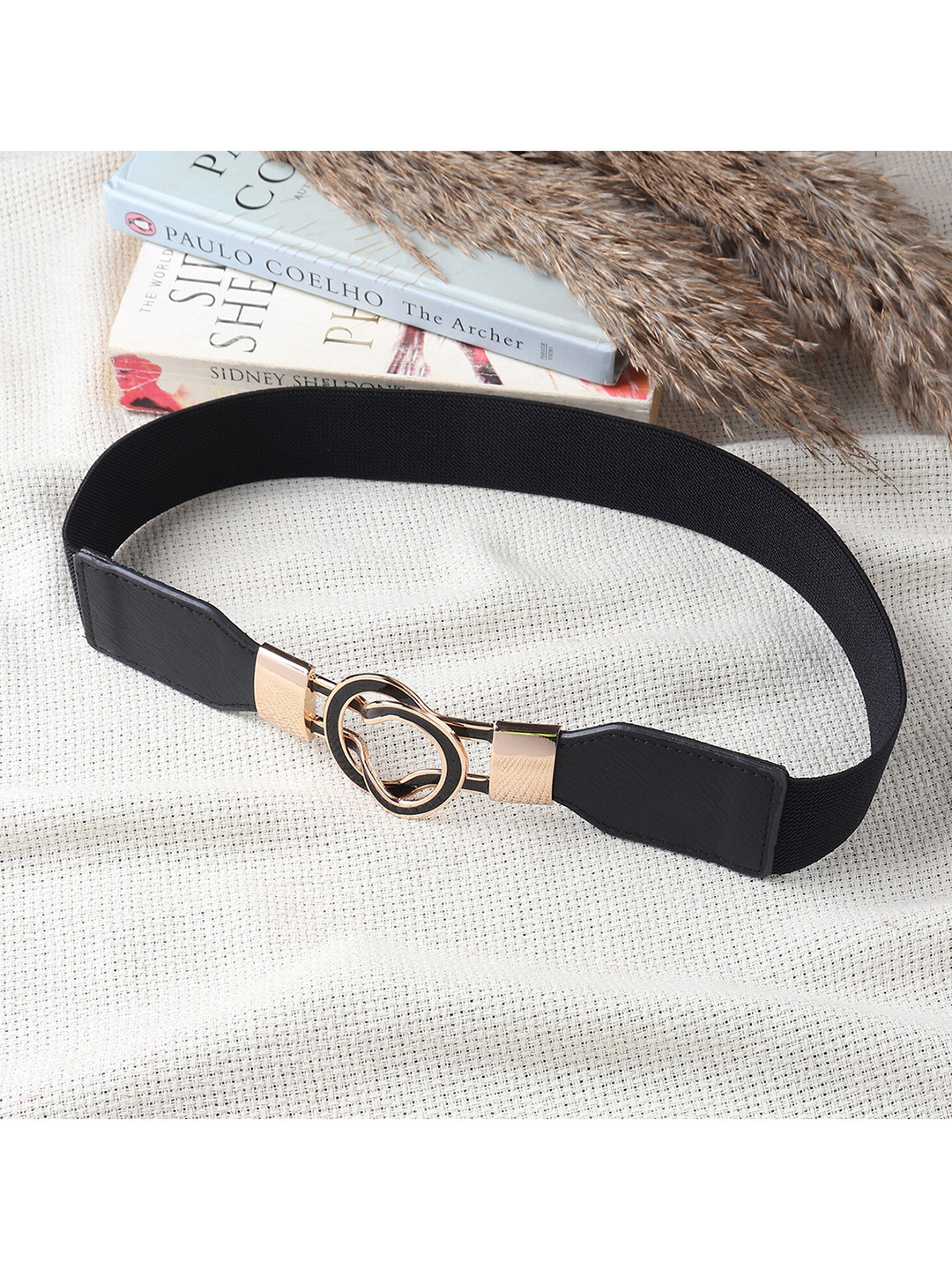 

Swiss Design Women Black Embellished Belt