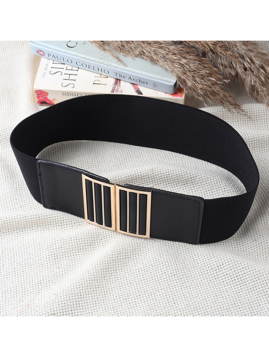 

Swiss Design Women Black Embellished Belt