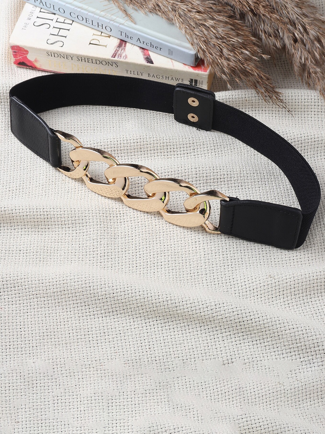

Swiss Design Women Black Embellished Belt