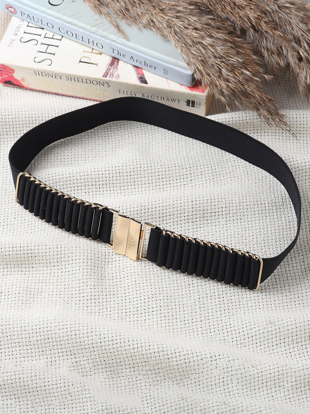 

Swiss Design Women Black Embellished Belt