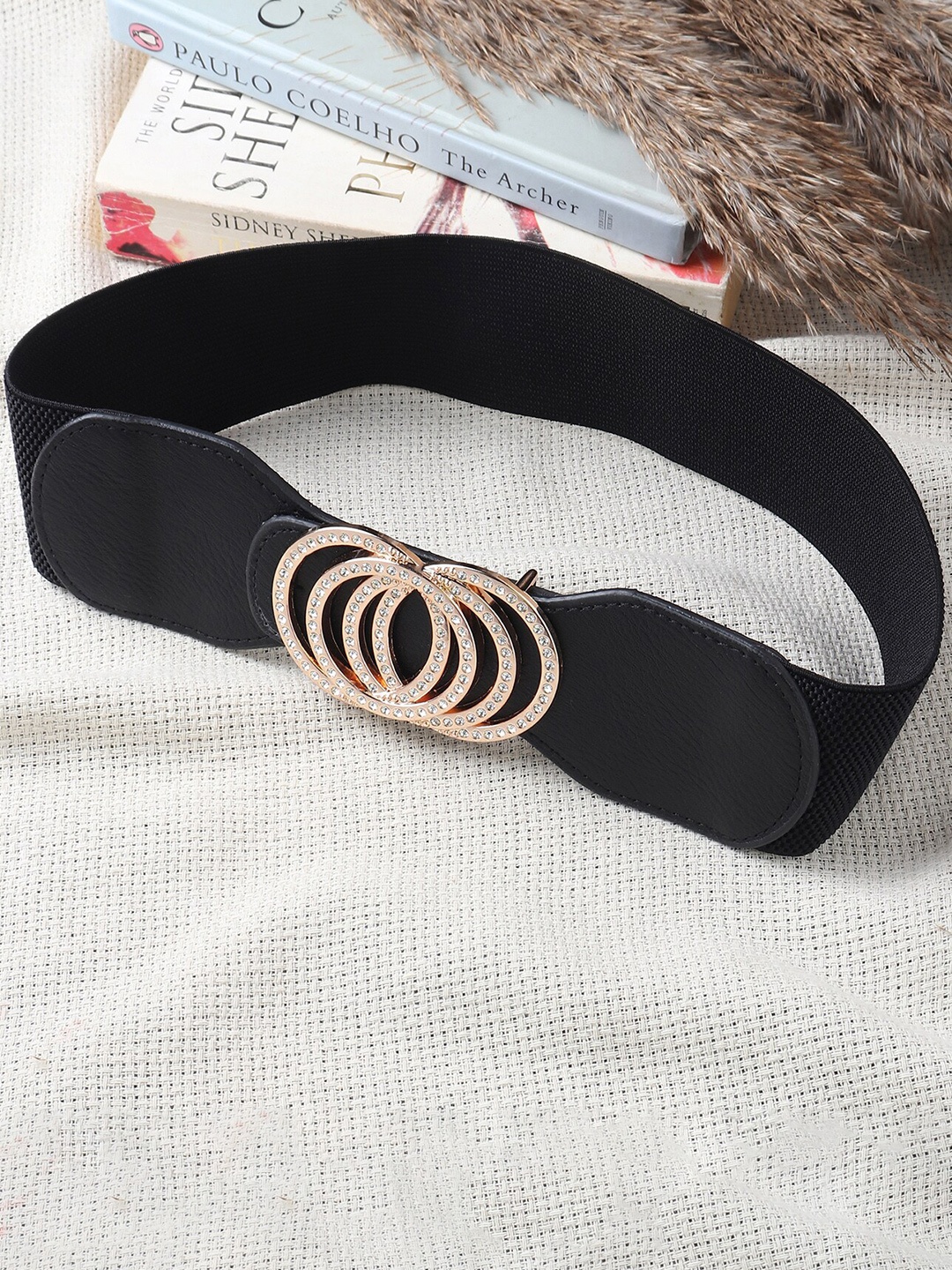 

Swiss Design Women Black Embellished Belt