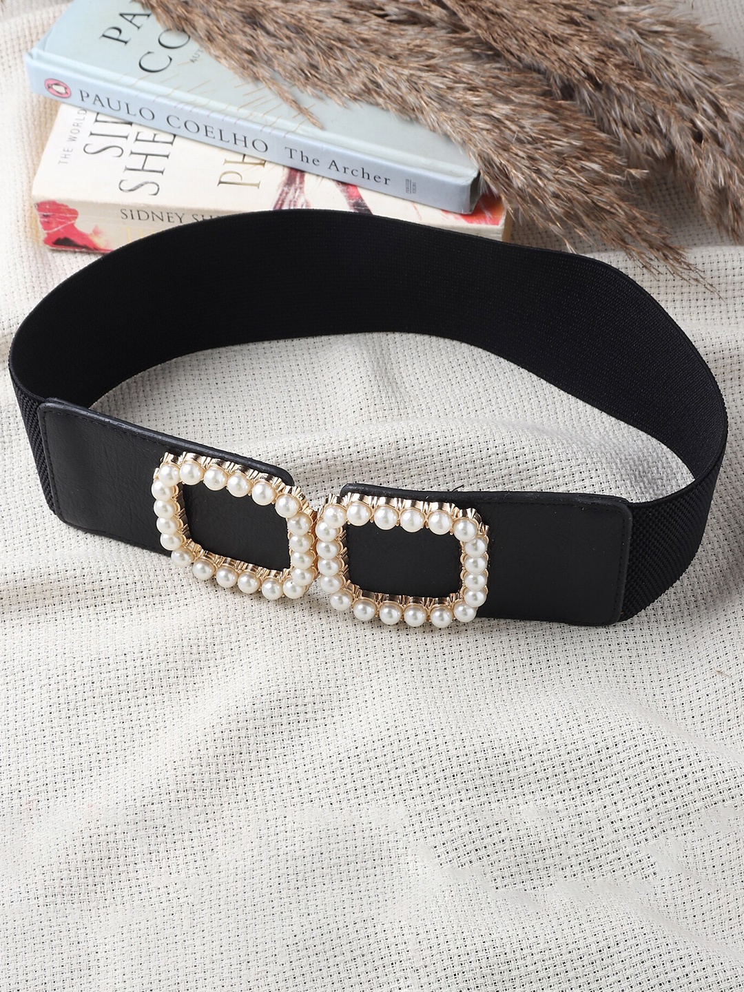 

Swiss Design Women Black Embellished Belt
