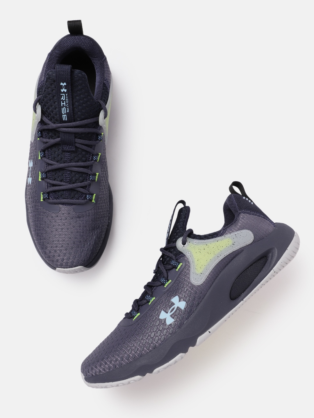 

UNDER ARMOUR Men Woven Design HOVR Rise 4 Training Shoes, Navy blue