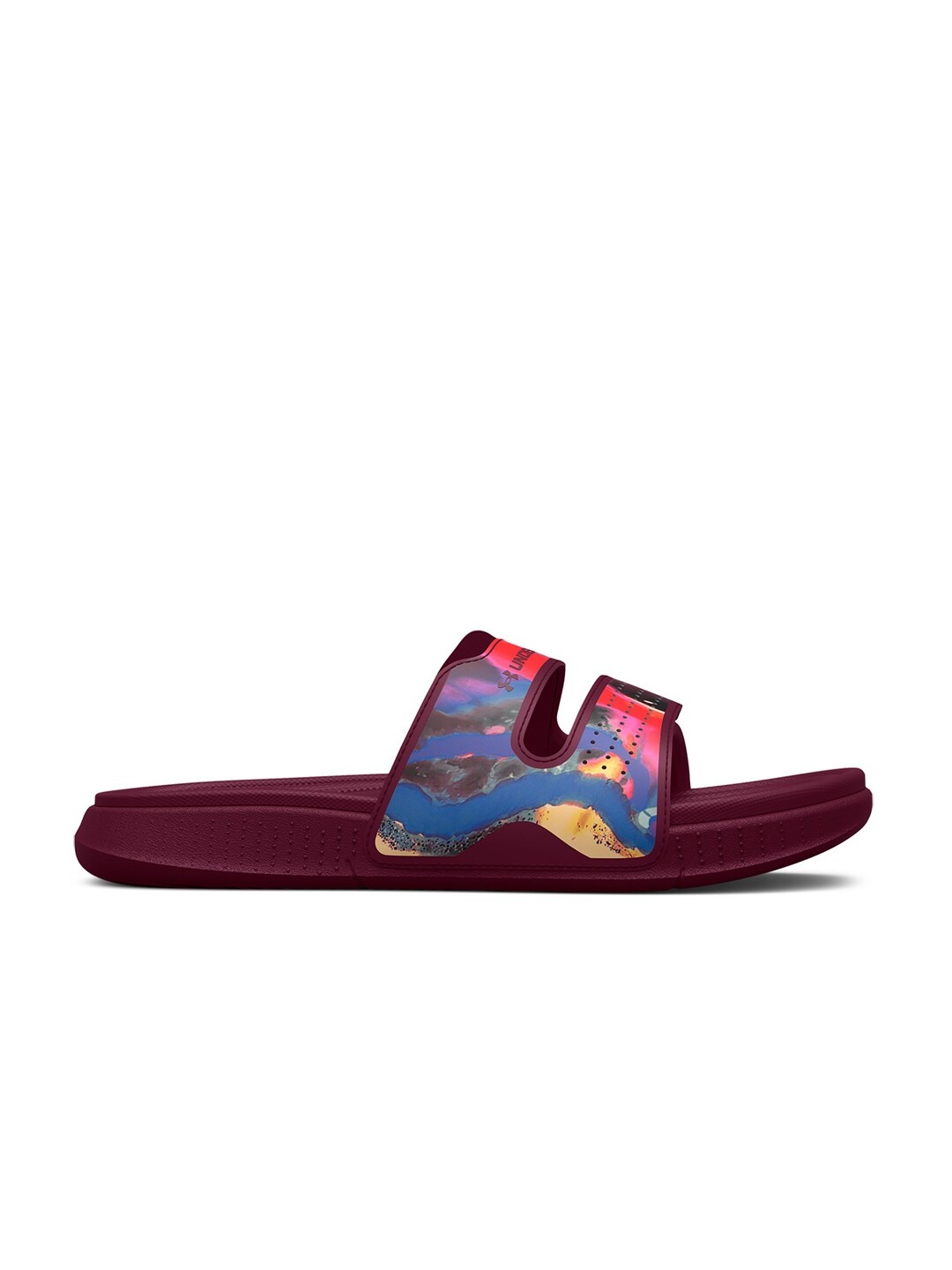 

UNDER ARMOUR Women Ansa Studio Graphic Slides Printed Slip-On, Blue