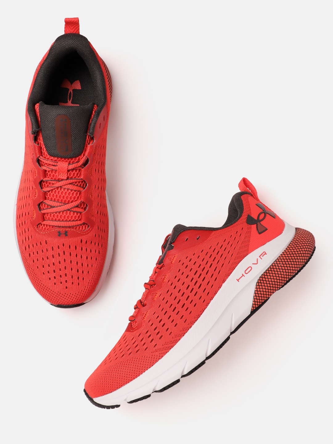 

UNDER ARMOUR Men Woven Design UA HOVR Turbulence Running Shoes, Red