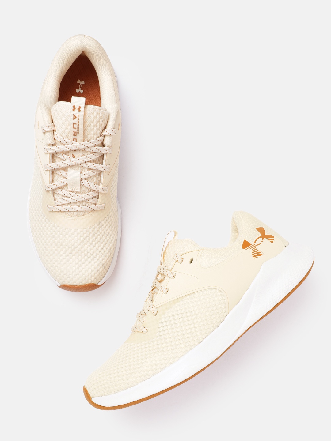 

UNDER ARMOUR Women Woven Design Charged Aurora 2 Training Shoes, Cream