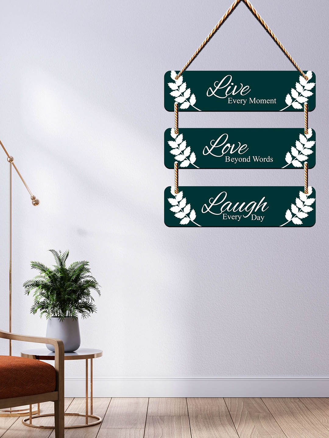 

SAF Black 3 Layered Printed Motivational Quotes Wooden Wall Hanging