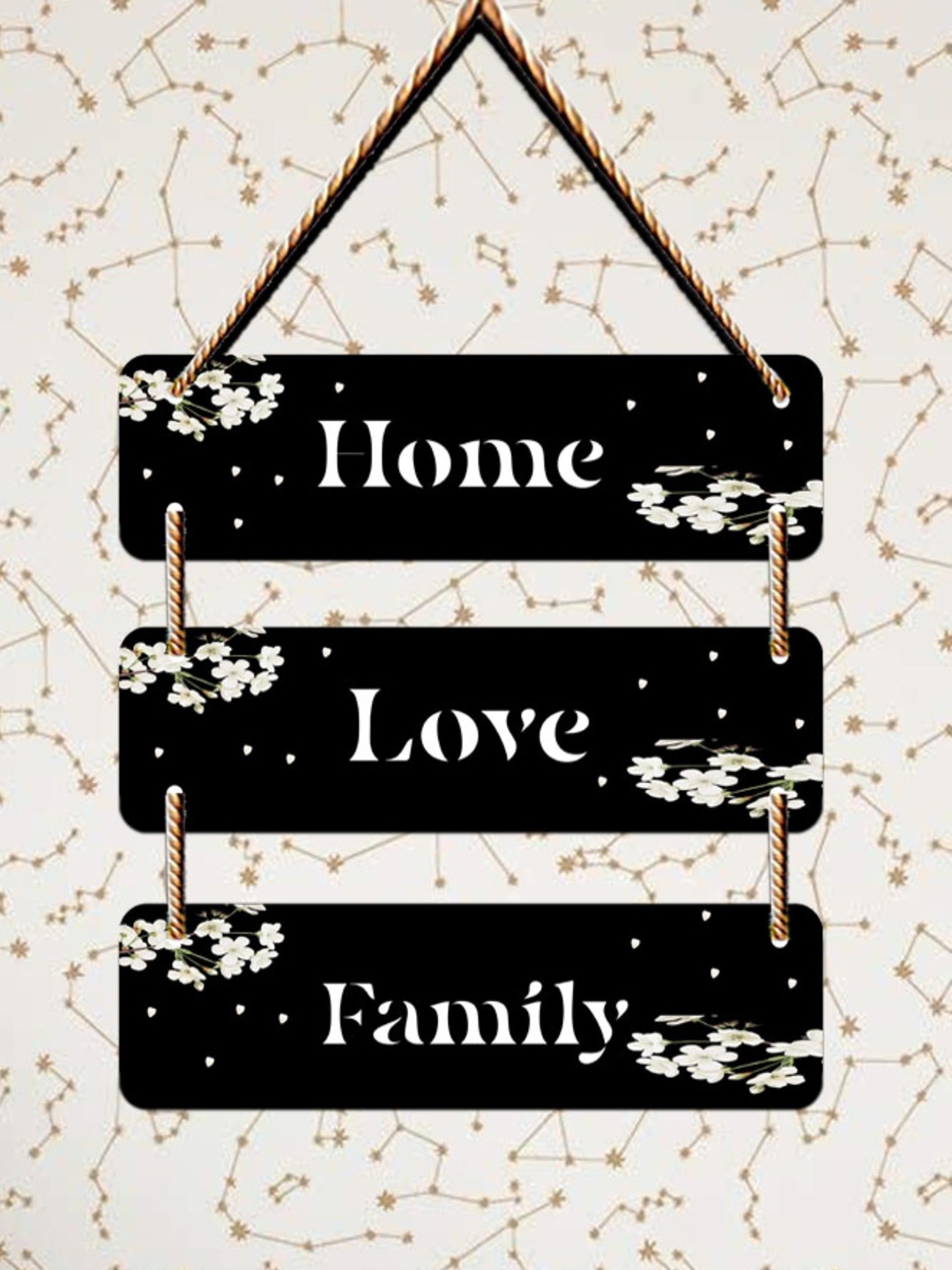 

SAF Black Printed Motivational Quotes Wooden Wall Hanging