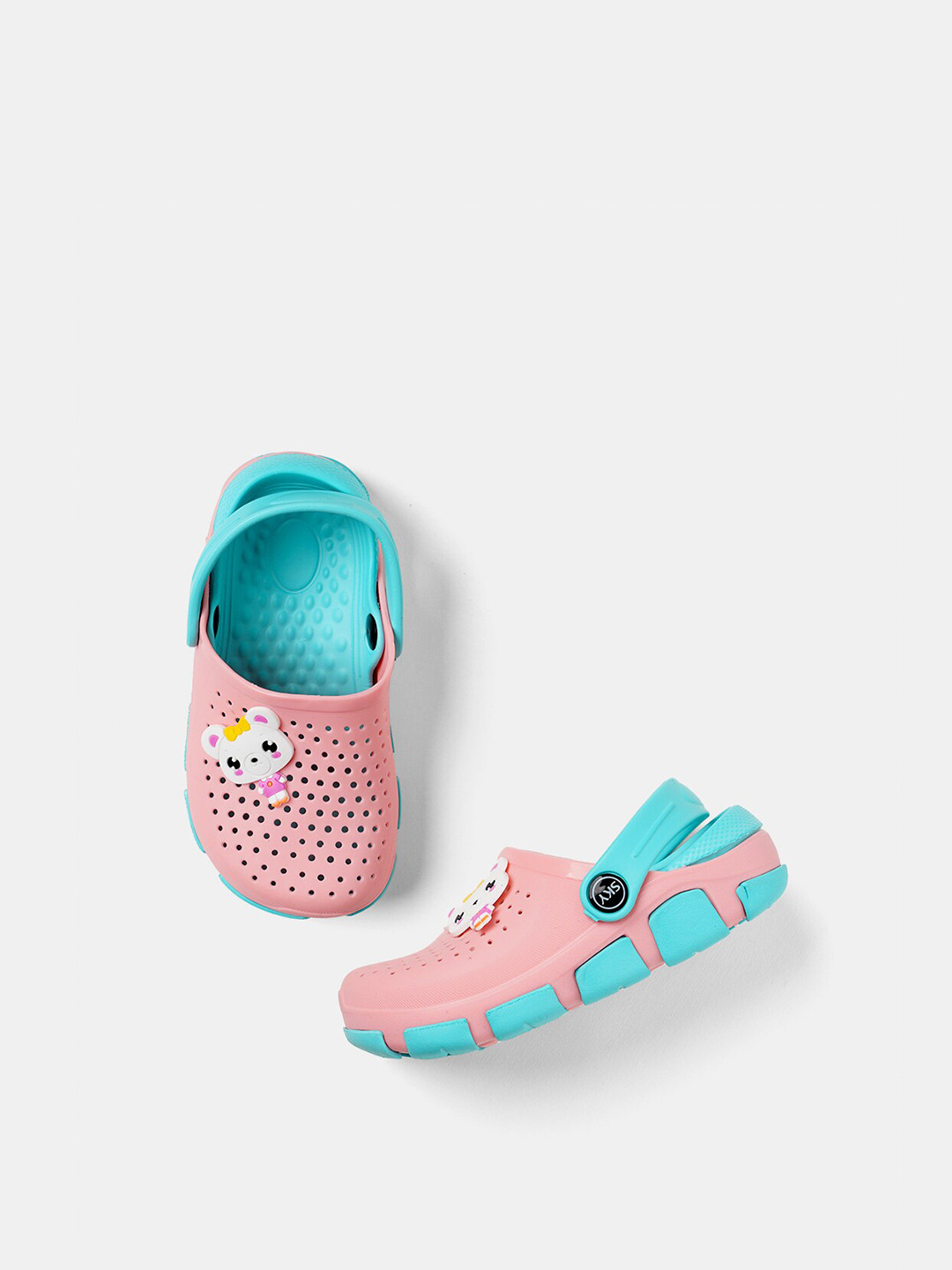 

R&B Girls Pink & Blue PU Clogs Sandals