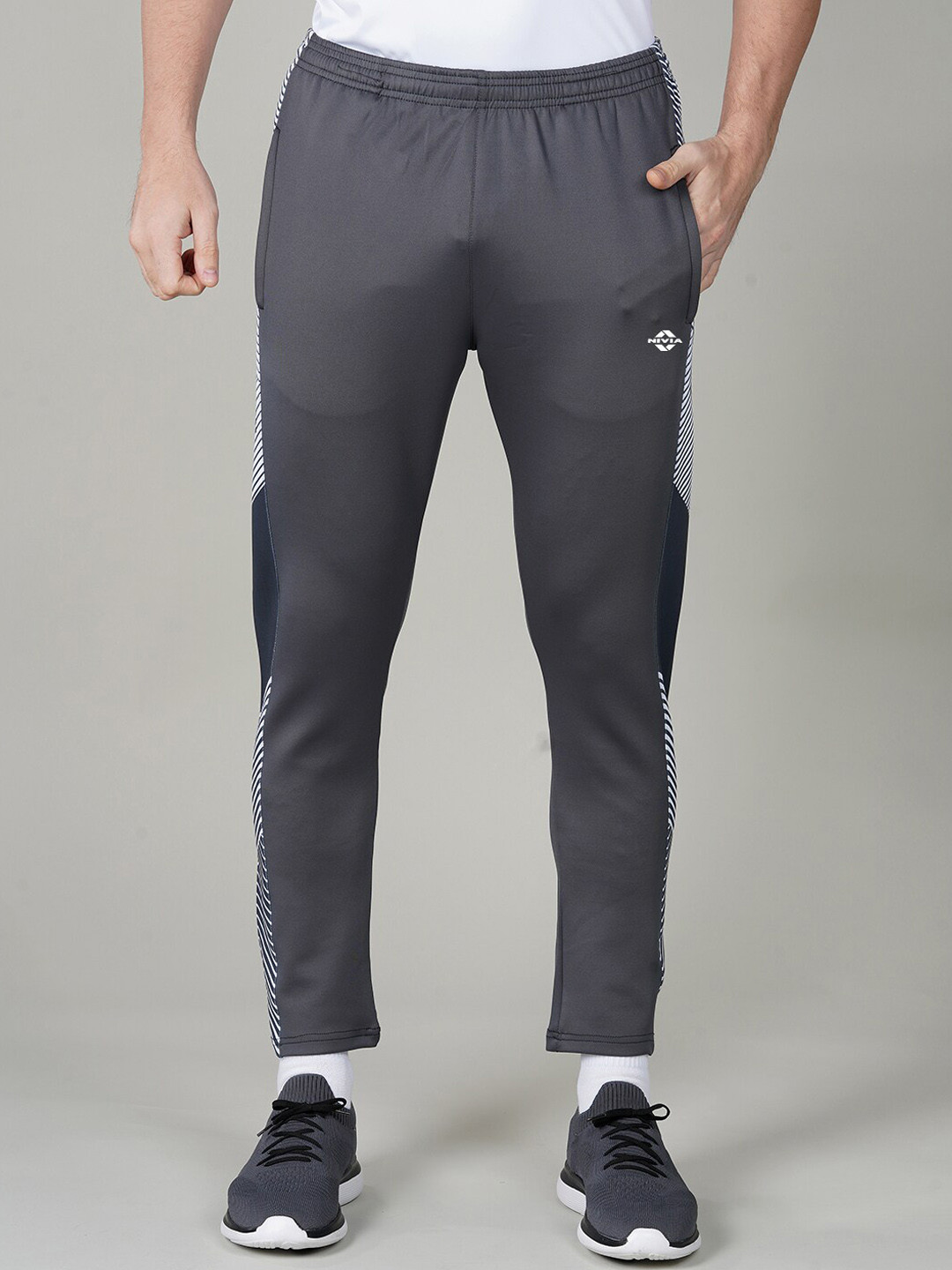 

NIVIA Men Sports Slim Fit Track Pants, Grey