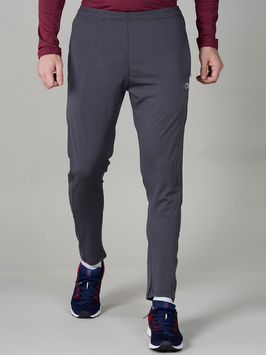 

NIVIA Men Slim-Fit Track Pants, Grey