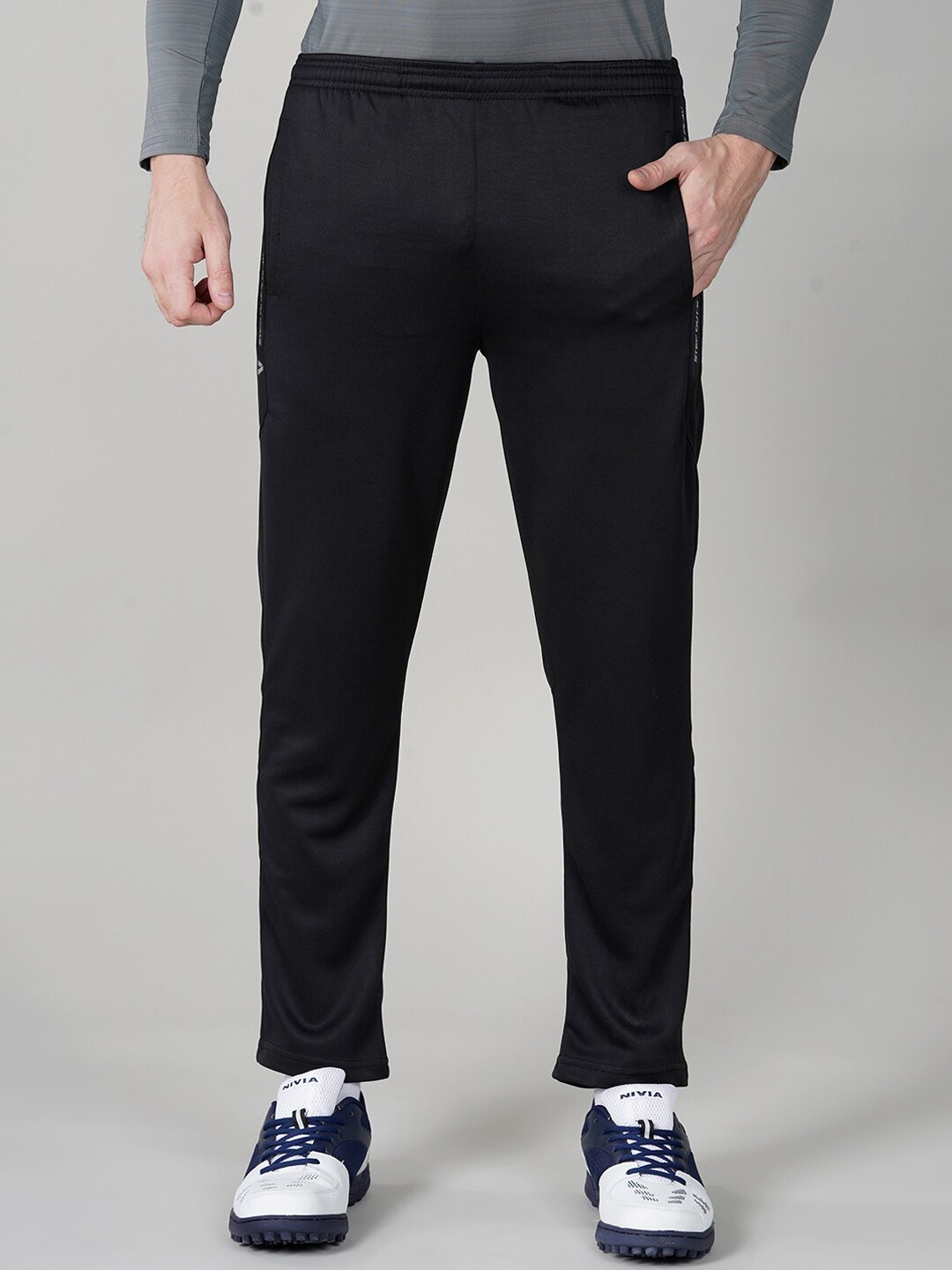 

NIVIA Euro Men Slim-Fit Track Pants, Black