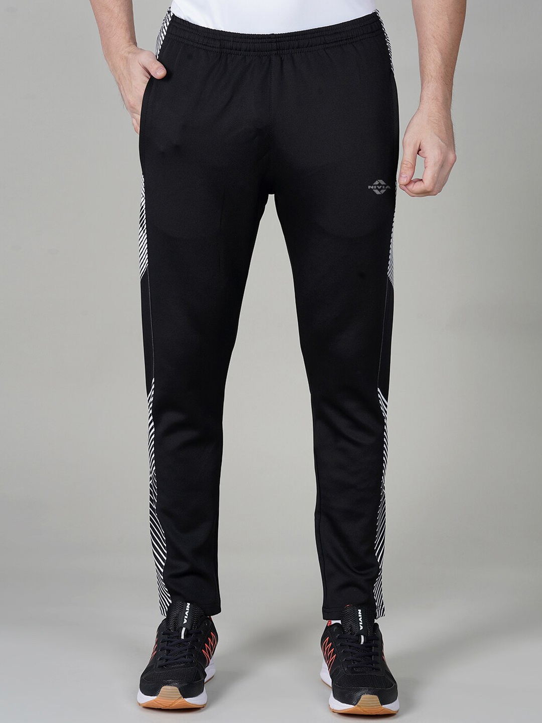 

NIVIA Men Printed Sports Track Pants, Black