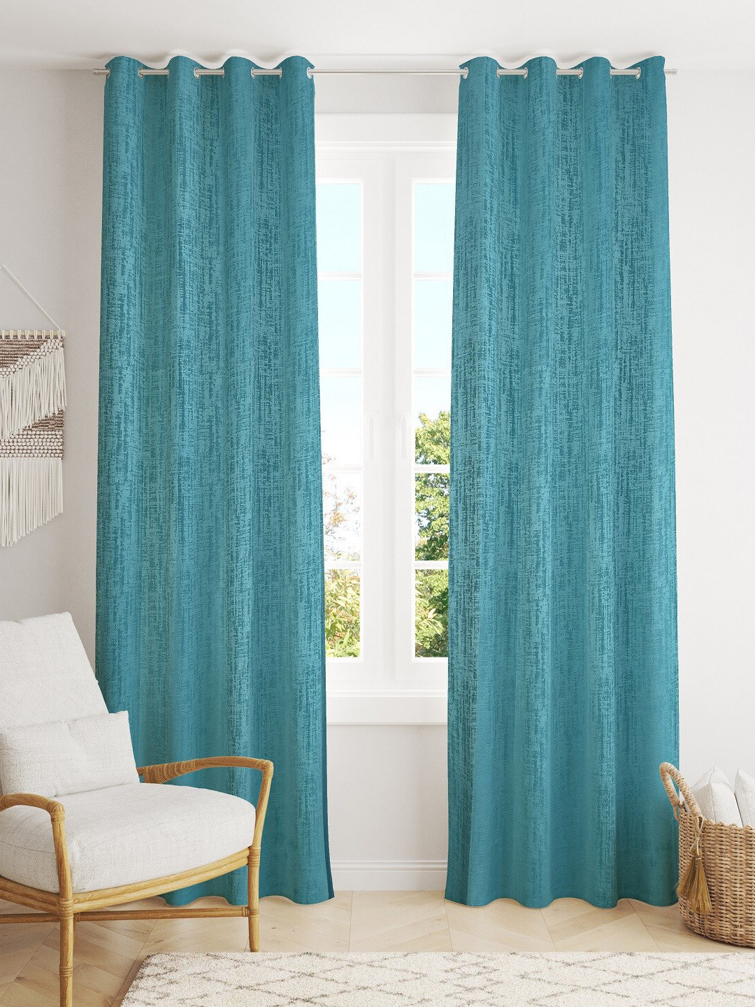 

Bajo's Turquoise Blue Set of 2 Door Curtain
